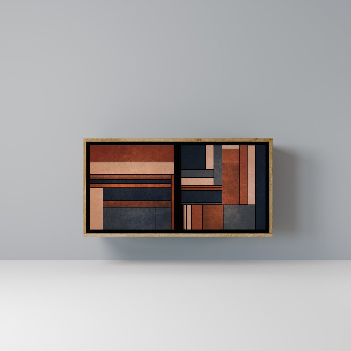 Credenza INTREPID FORMATION a 2 ante in effetto rovere