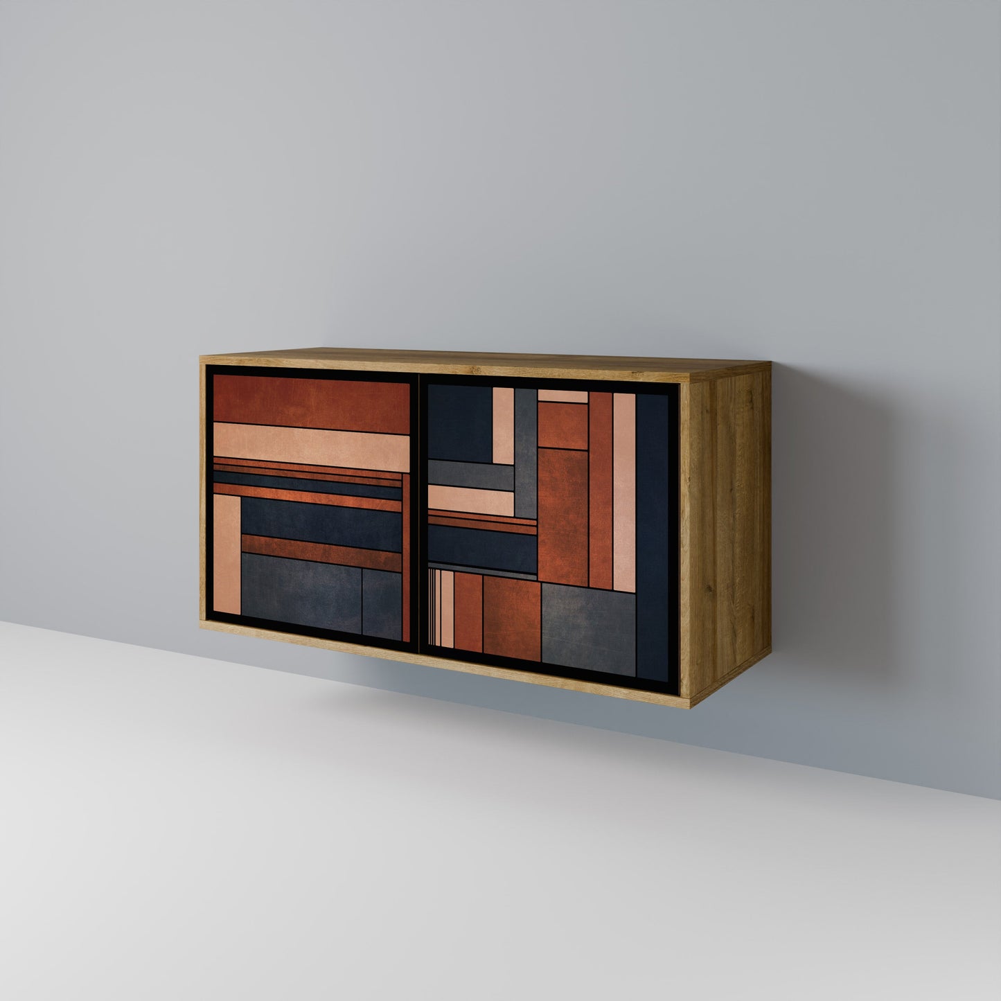 Credenza INTREPID FORMATION a 2 ante in effetto rovere