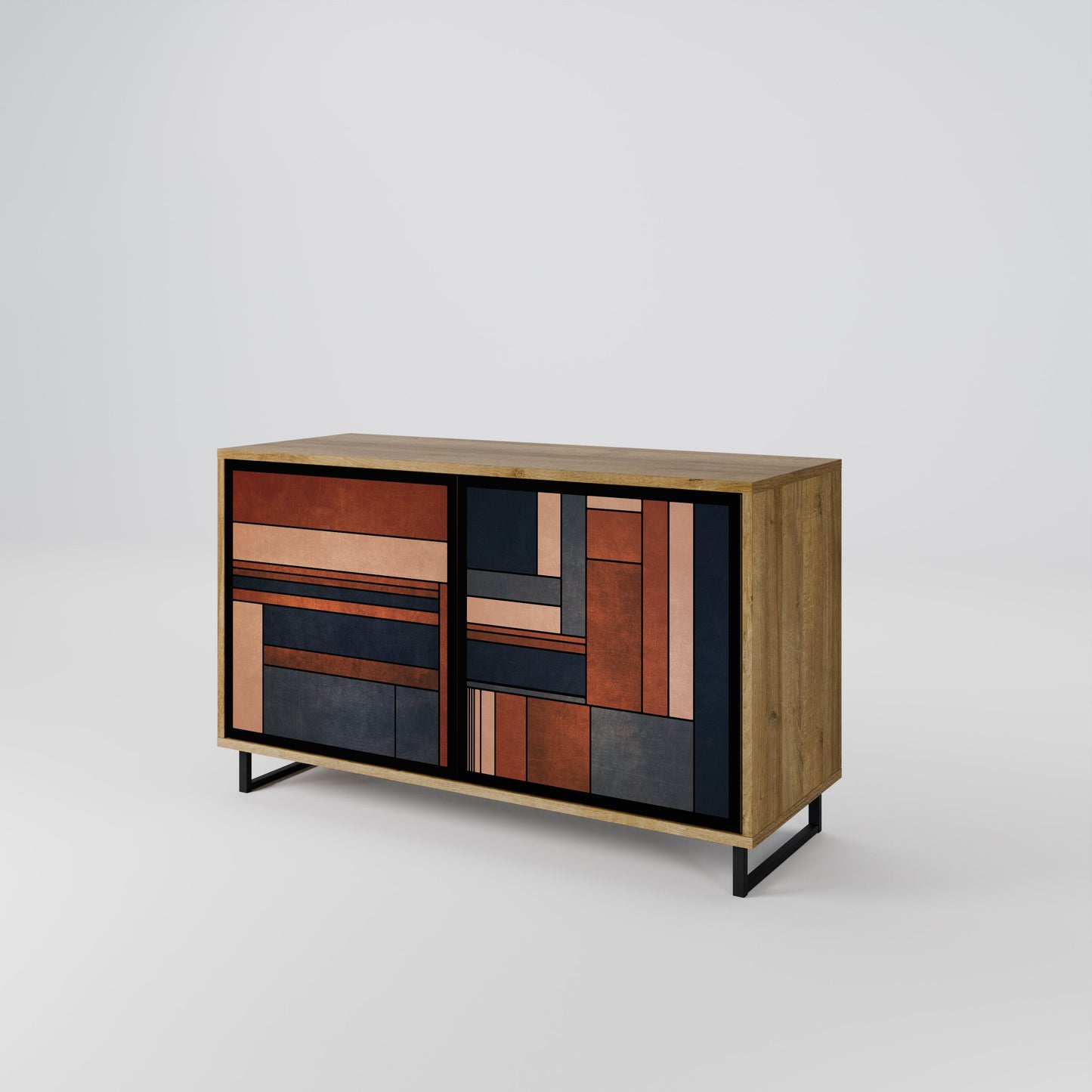 Credenza INTREPID FORMATION a 2 ante in effetto rovere