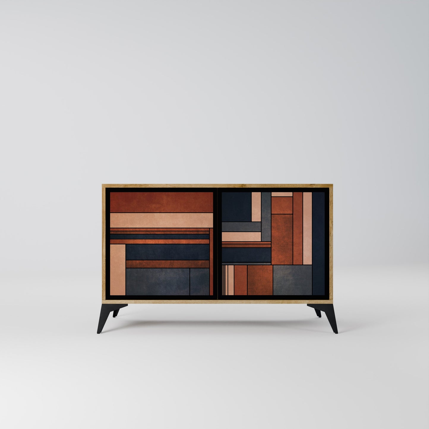 Credenza INTREPID FORMATION a 2 ante in effetto rovere