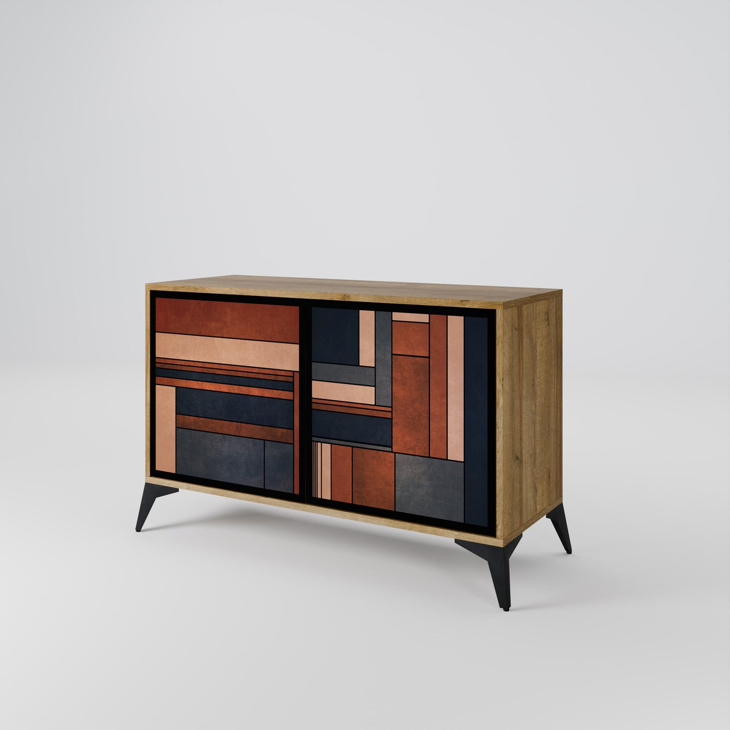 Credenza INTREPID FORMATION a 2 ante in effetto rovere
