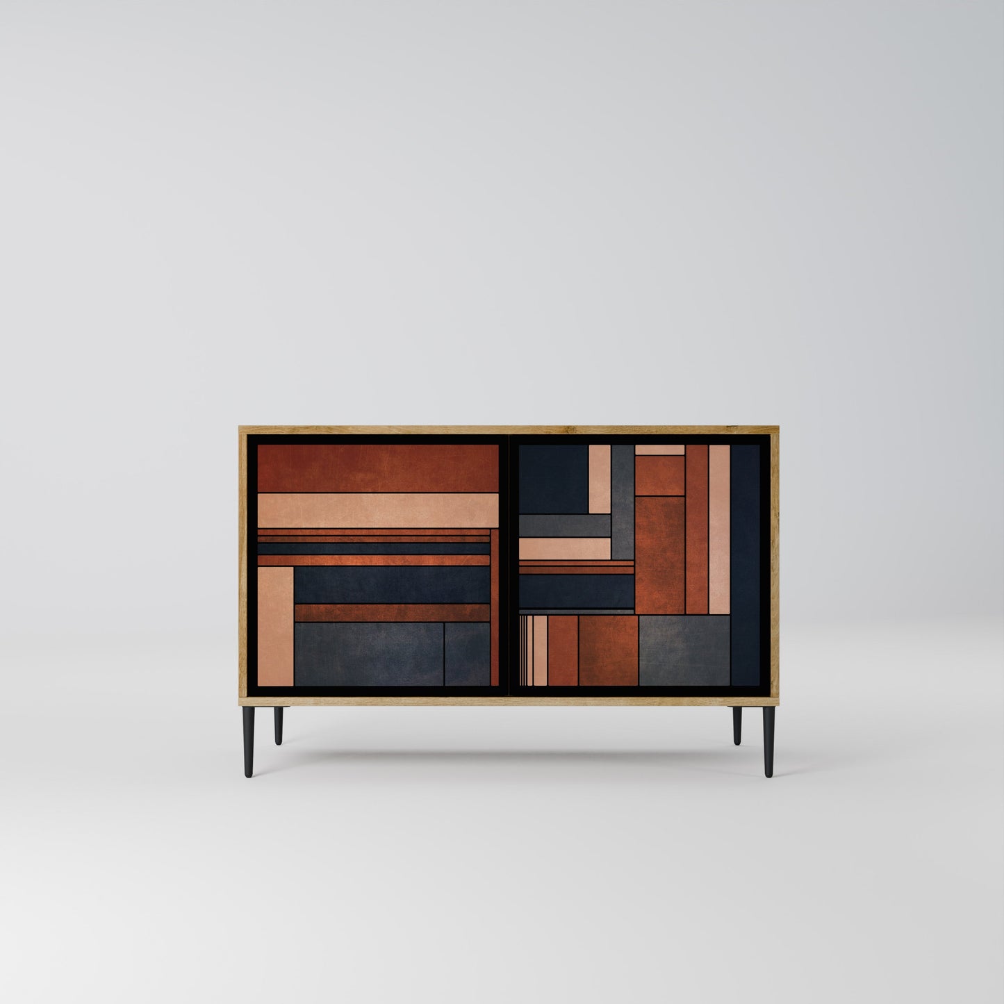 Credenza INTREPID FORMATION a 2 ante in effetto rovere