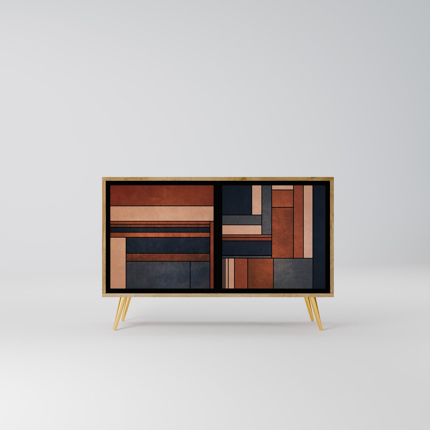Credenza INTREPID FORMATION a 2 ante in effetto rovere