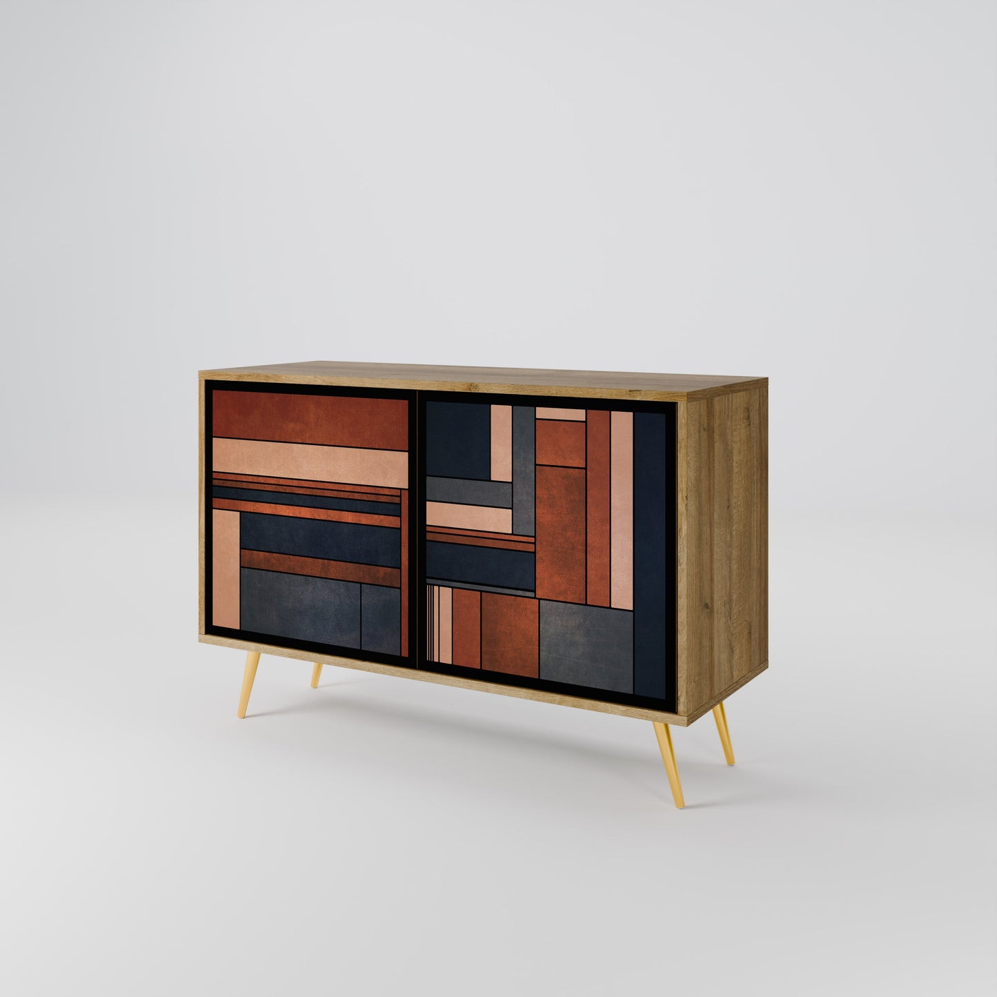 Credenza INTREPID FORMATION a 2 ante in effetto rovere