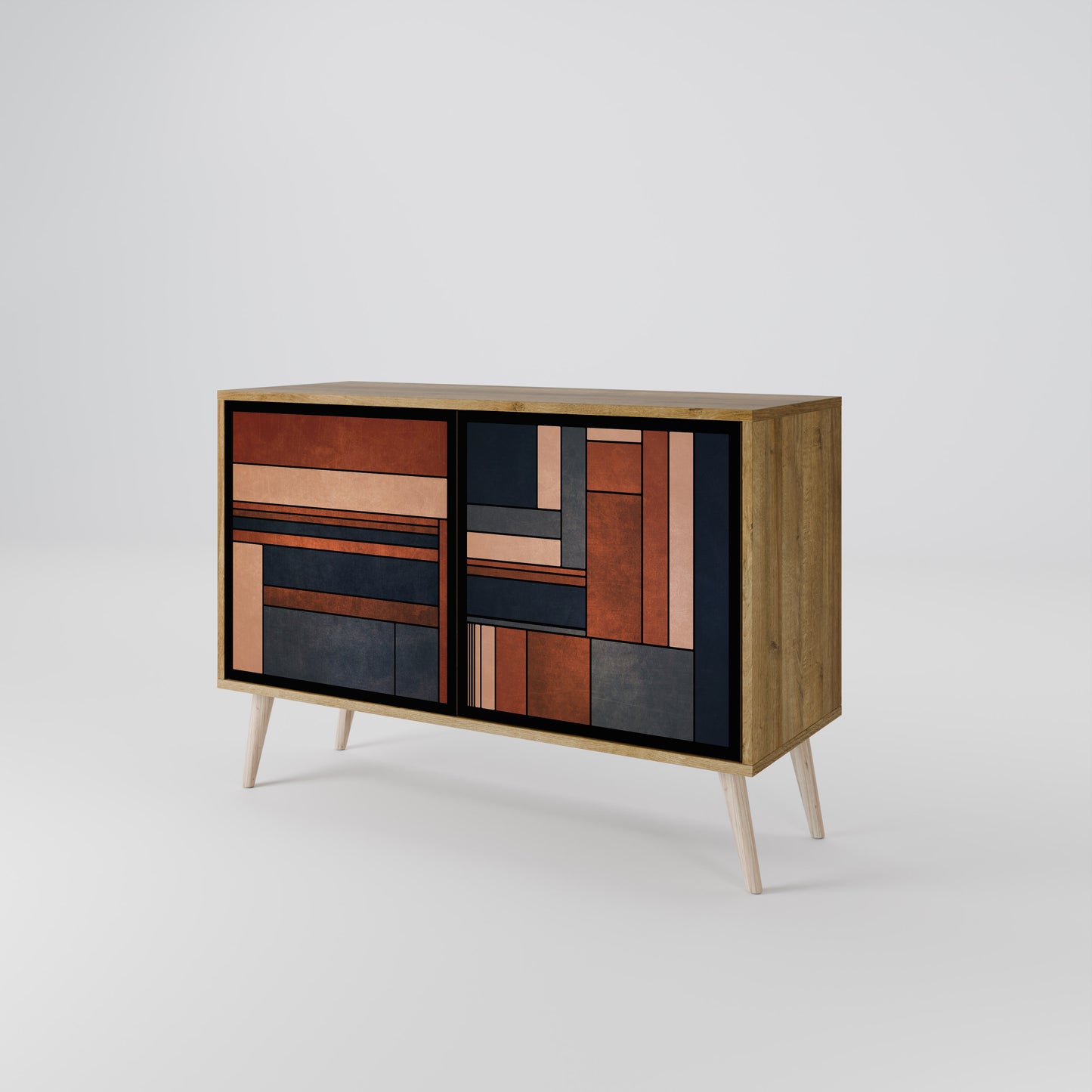 Credenza INTREPID FORMATION a 2 ante in effetto rovere