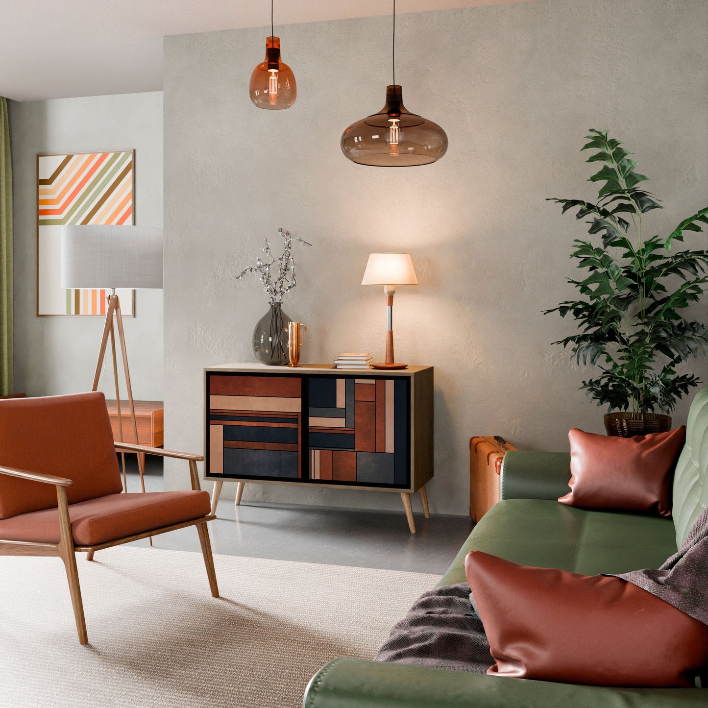 Credenza INTREPID FORMATION a 2 ante in effetto rovere