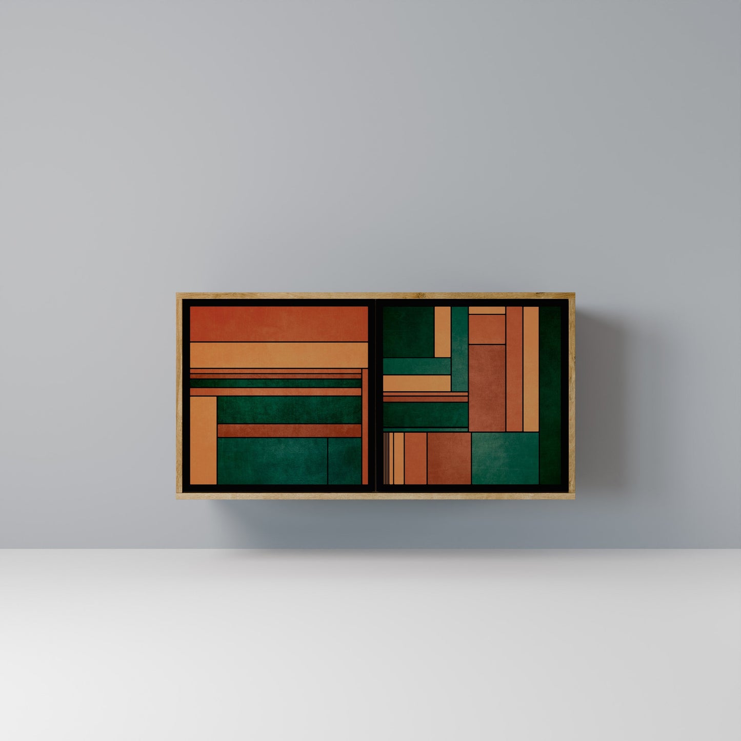 EARTHY FIGURES 2-Door Sideboard in Oak Effect