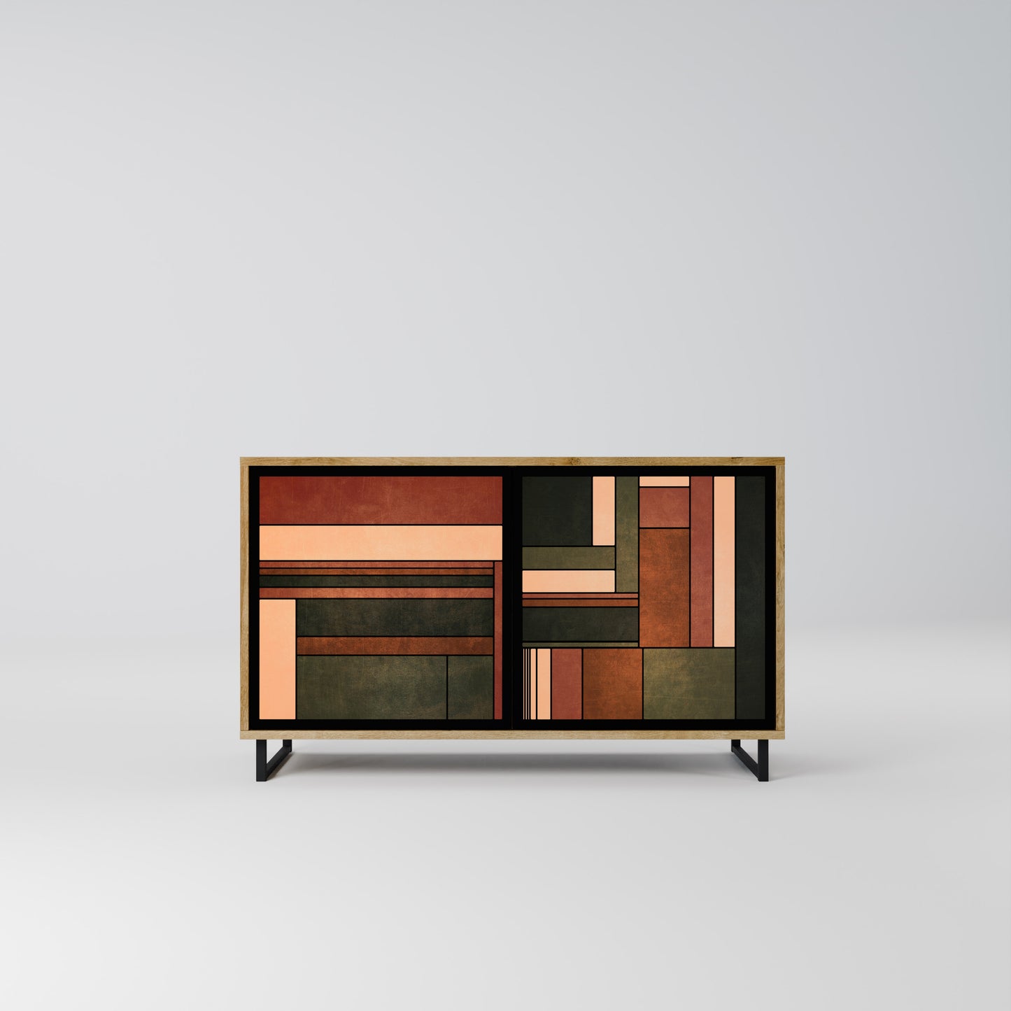 Credenza a 2 ante FIGURES OF NATURE in effetto rovere