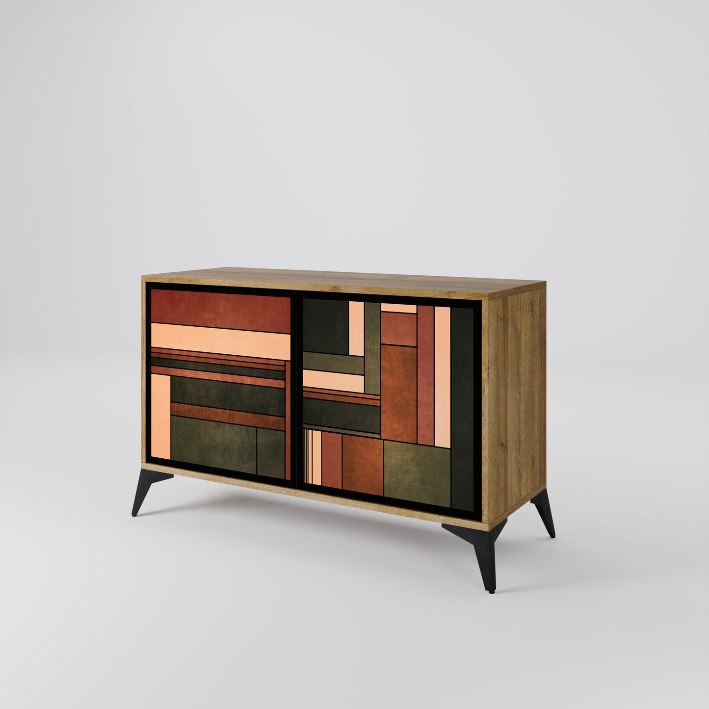 Credenza a 2 ante FIGURES OF NATURE in effetto rovere