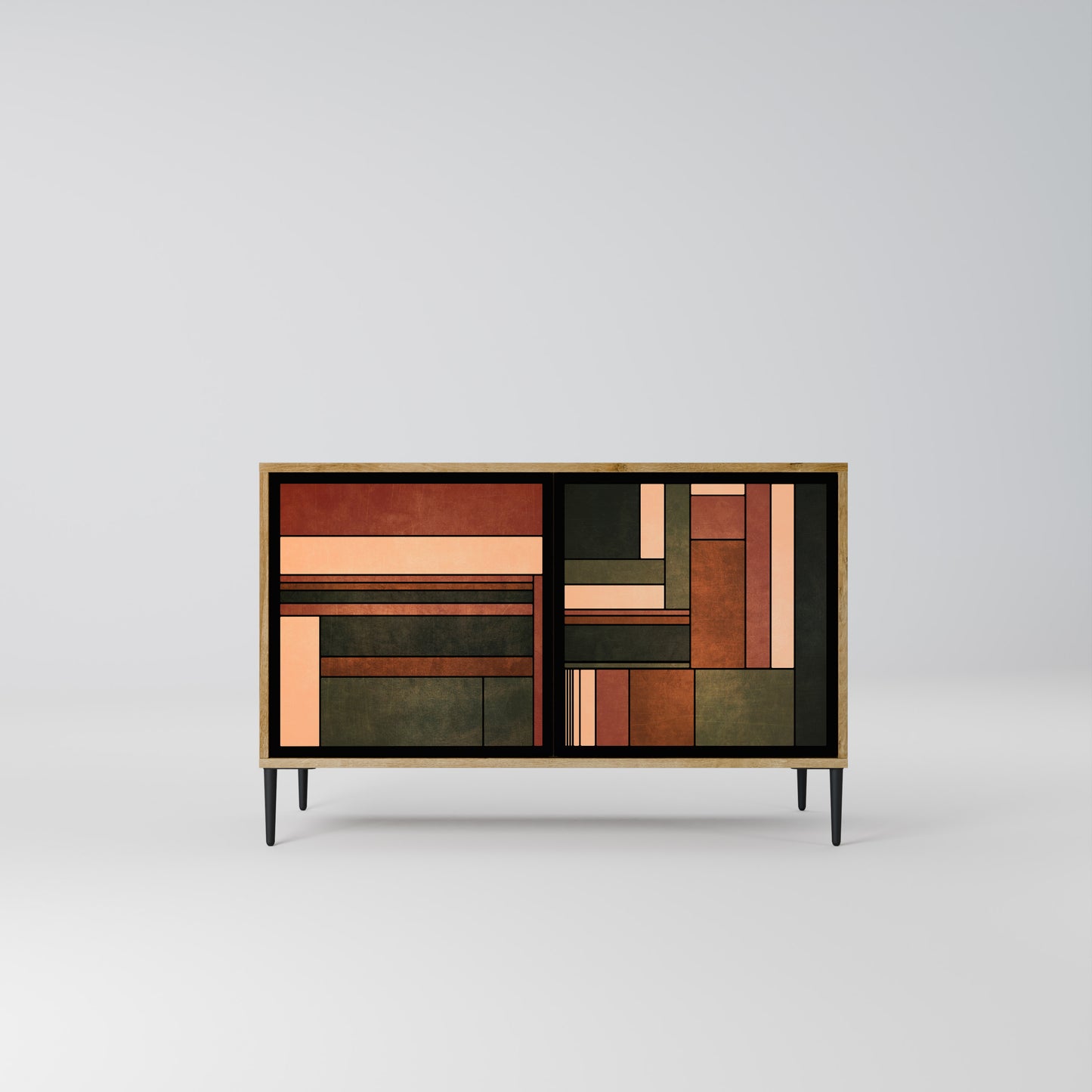 Credenza a 2 ante FIGURES OF NATURE in effetto rovere