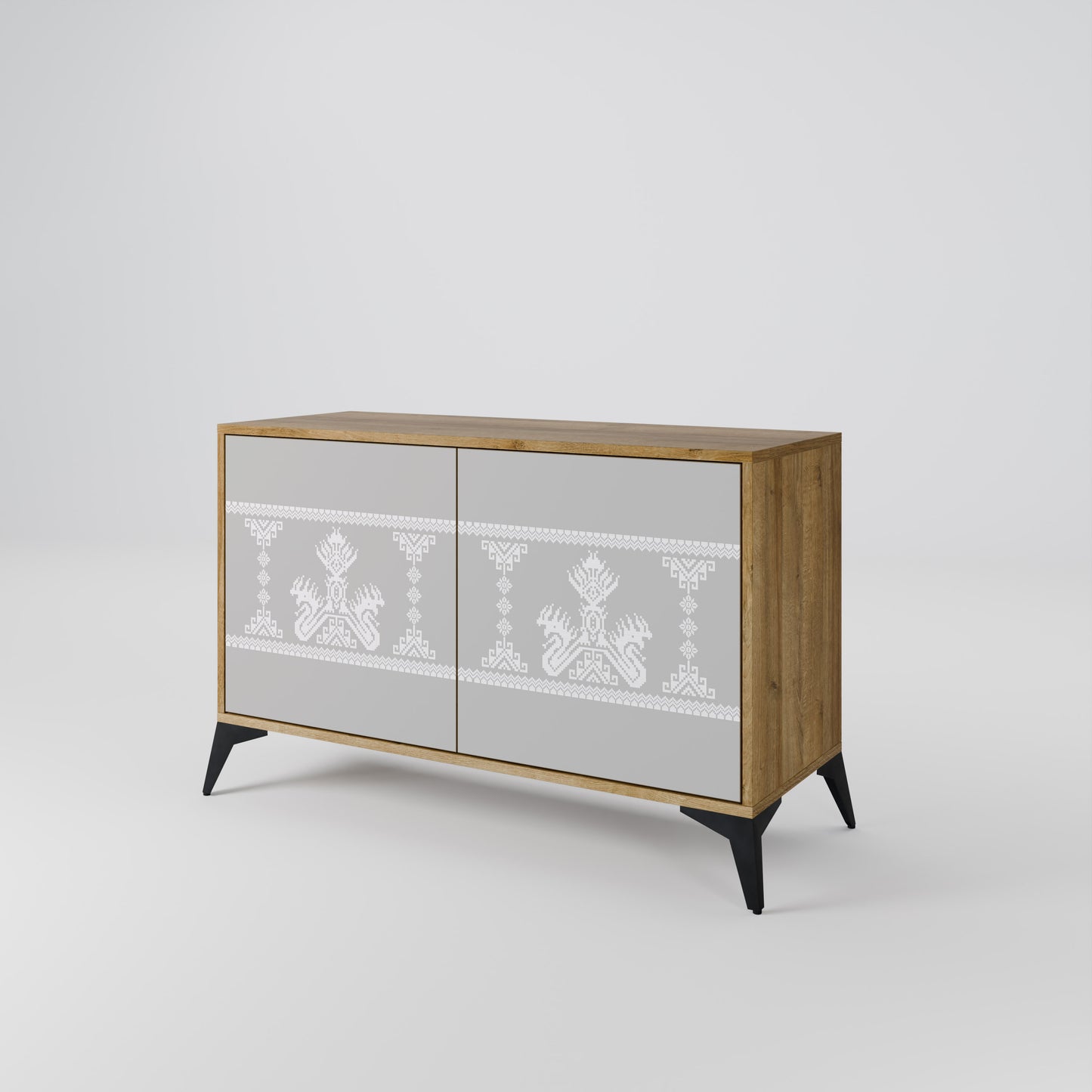 Credenza a 2 ante THAI GRAY effetto rovere