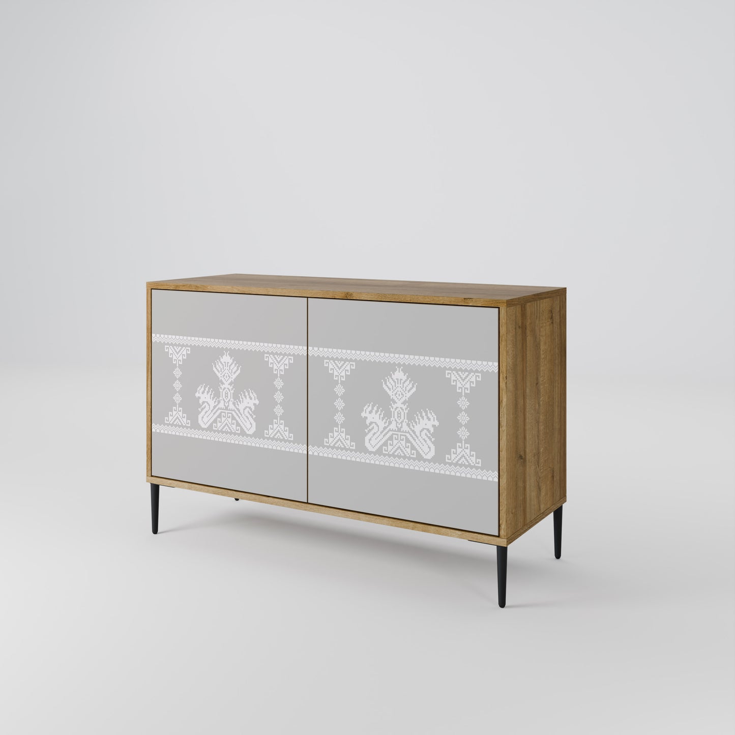 Credenza a 2 ante THAI GRAY effetto rovere