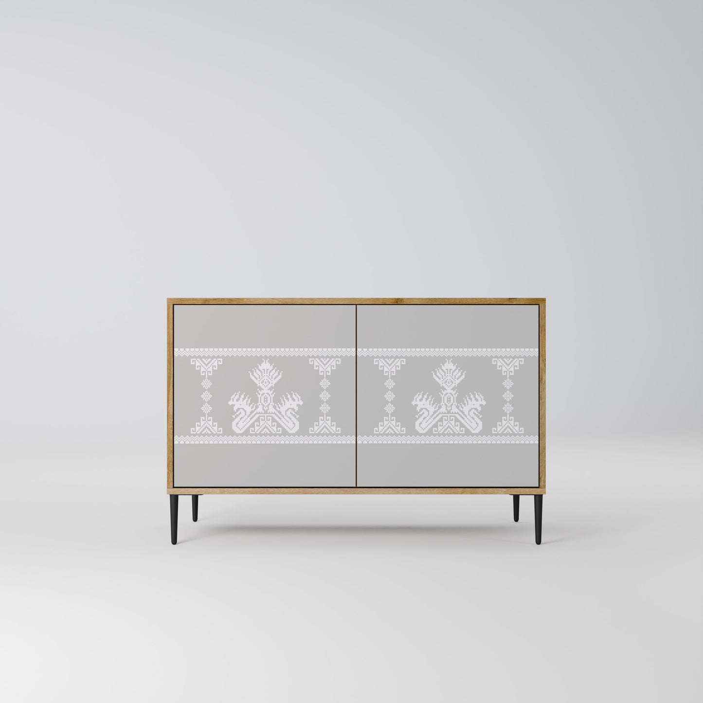 Credenza a 2 ante THAI GRAY effetto rovere