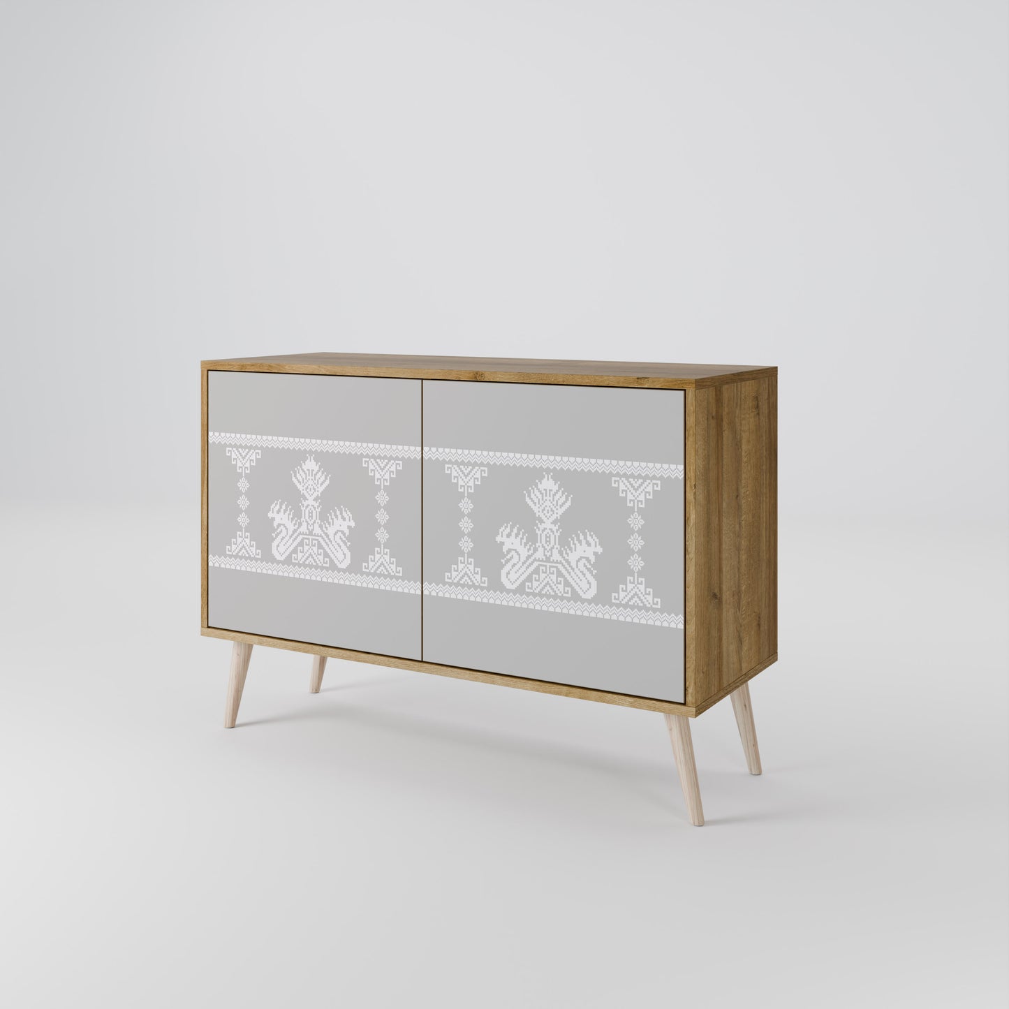 Credenza a 2 ante THAI GRAY effetto rovere