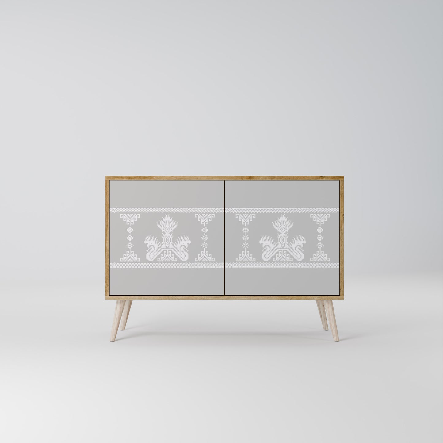 Credenza a 2 ante THAI GRAY effetto rovere