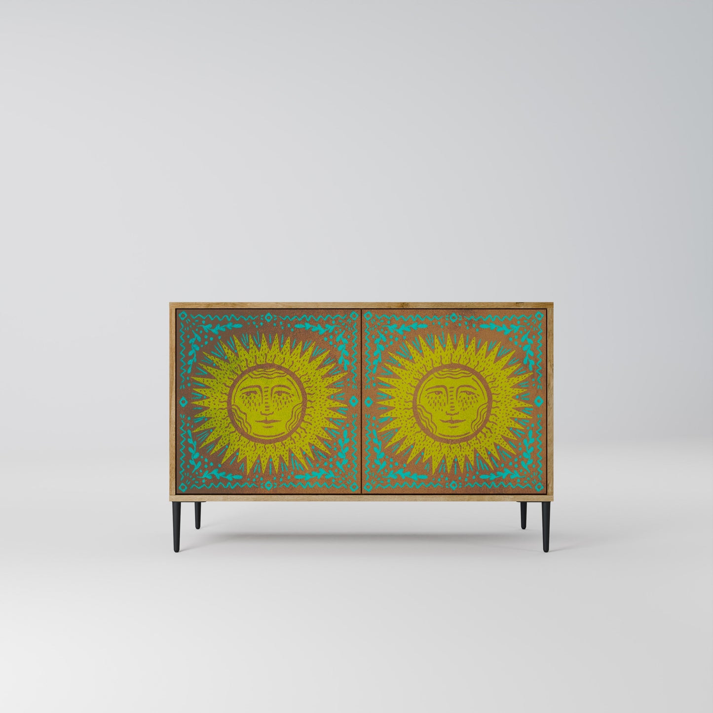 Credenza a 2 ante SUNSHINE EULOGY in effetto rovere