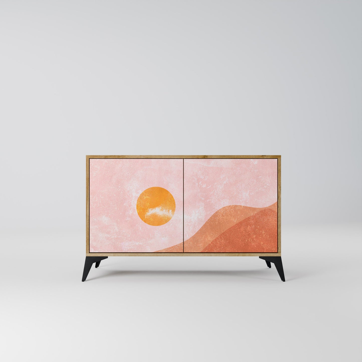 Credenza LUMINOUS SUNLIGHT a 2 ante in effetto rovere