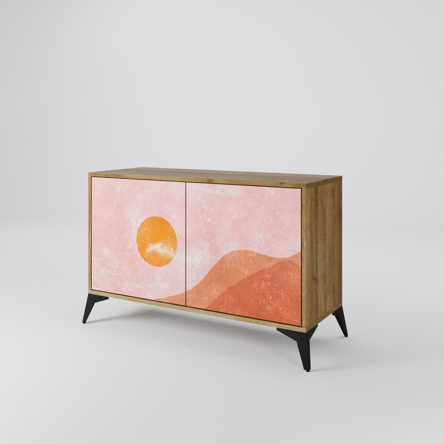 Credenza LUMINOUS SUNLIGHT a 2 ante in effetto rovere