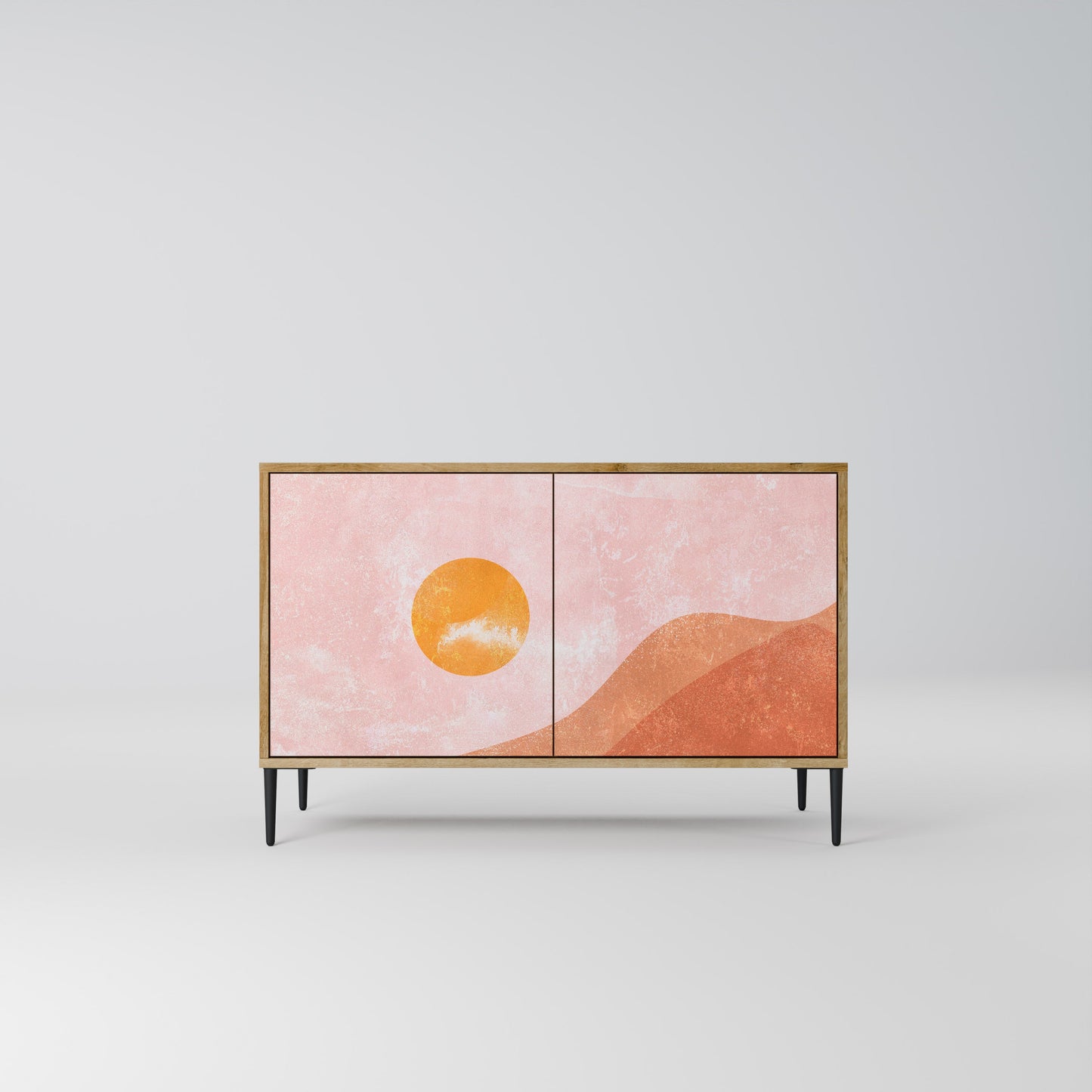 Credenza LUMINOUS SUNLIGHT a 2 ante in effetto rovere
