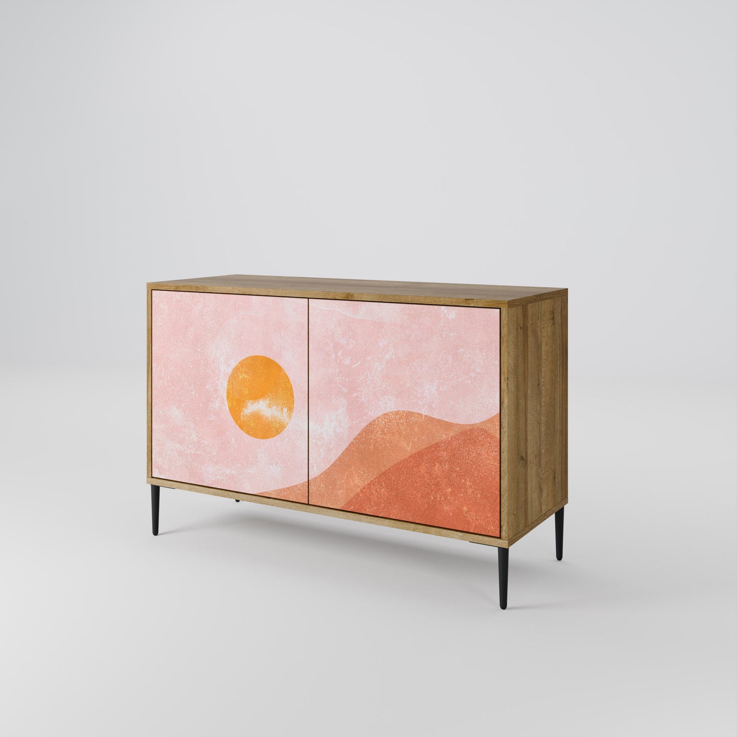 Credenza LUMINOUS SUNLIGHT a 2 ante in effetto rovere