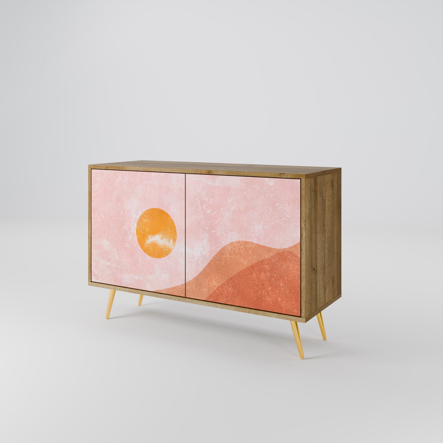 Credenza LUMINOUS SUNLIGHT a 2 ante in effetto rovere