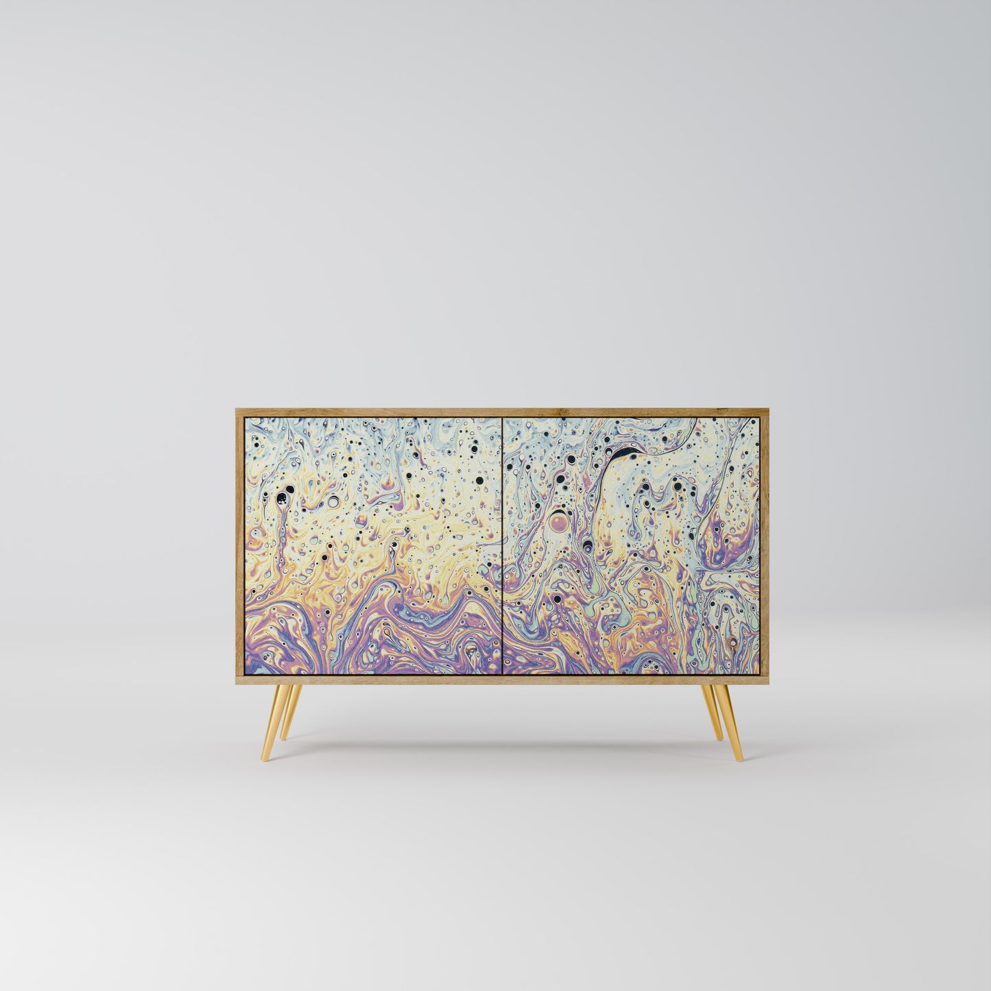 Credenza a 2 ante MOSAIC OF COLORS in effetto rovere