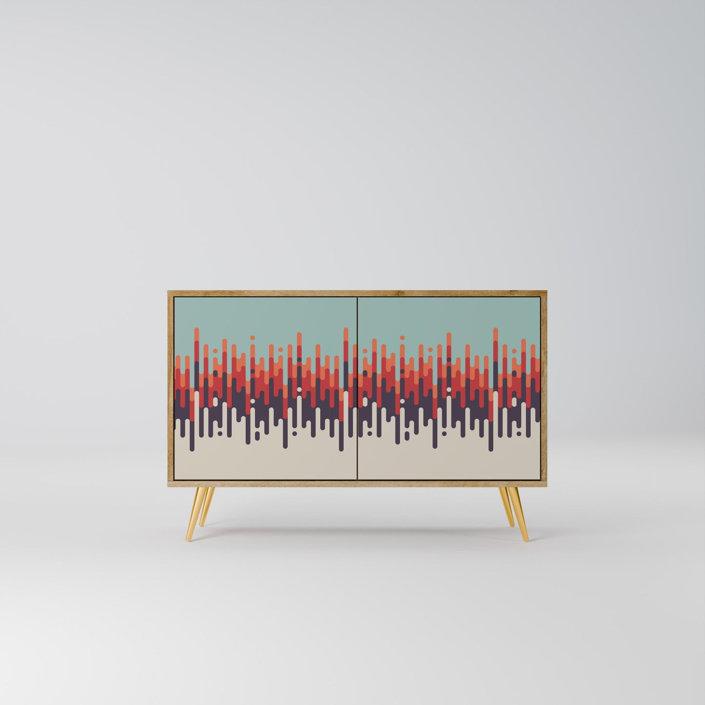 CHROMA CONTOURS 2-Door Sideboard in Oak Effect
