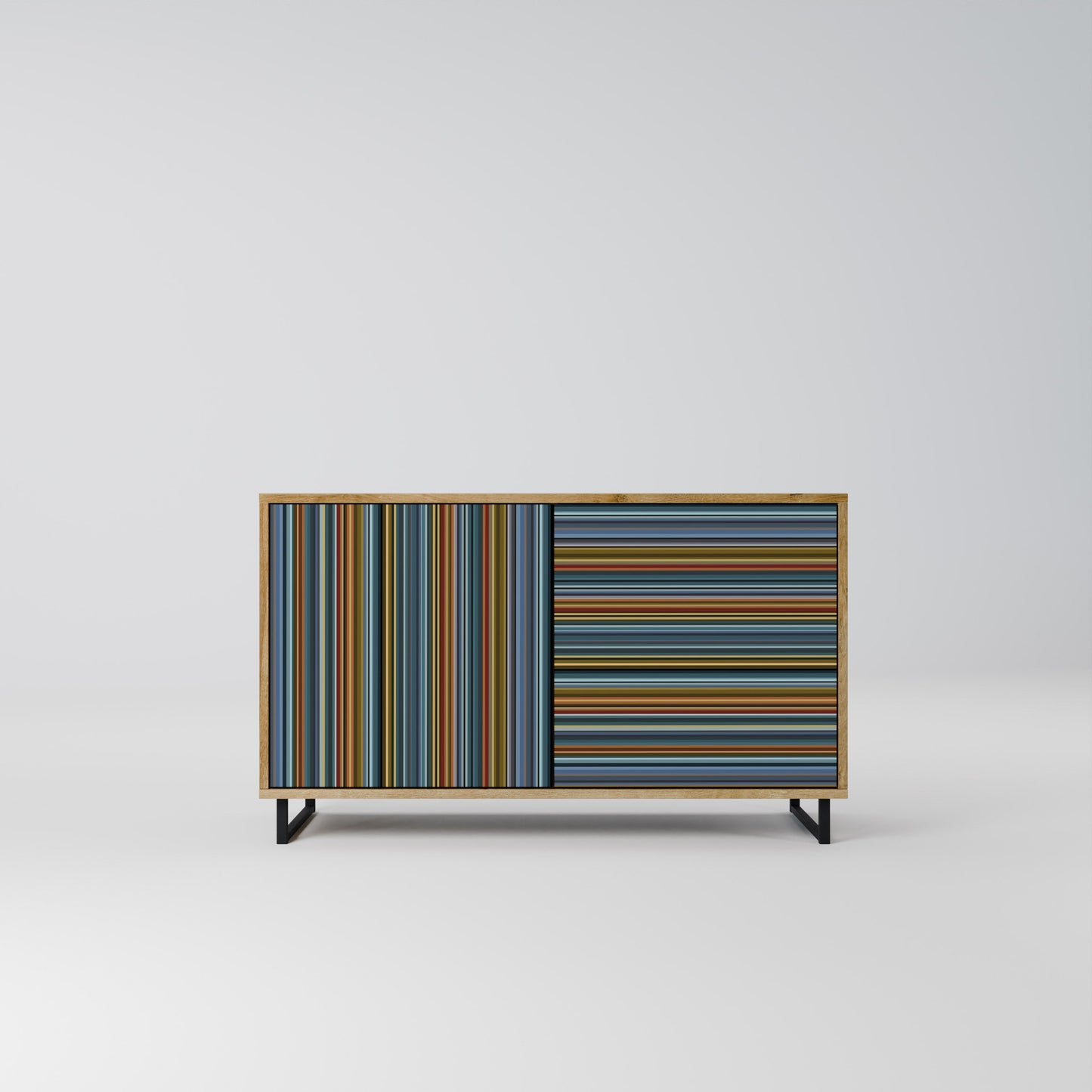 Credenza LINEOUT SPECTRUM a 2 ante in effetto rovere
