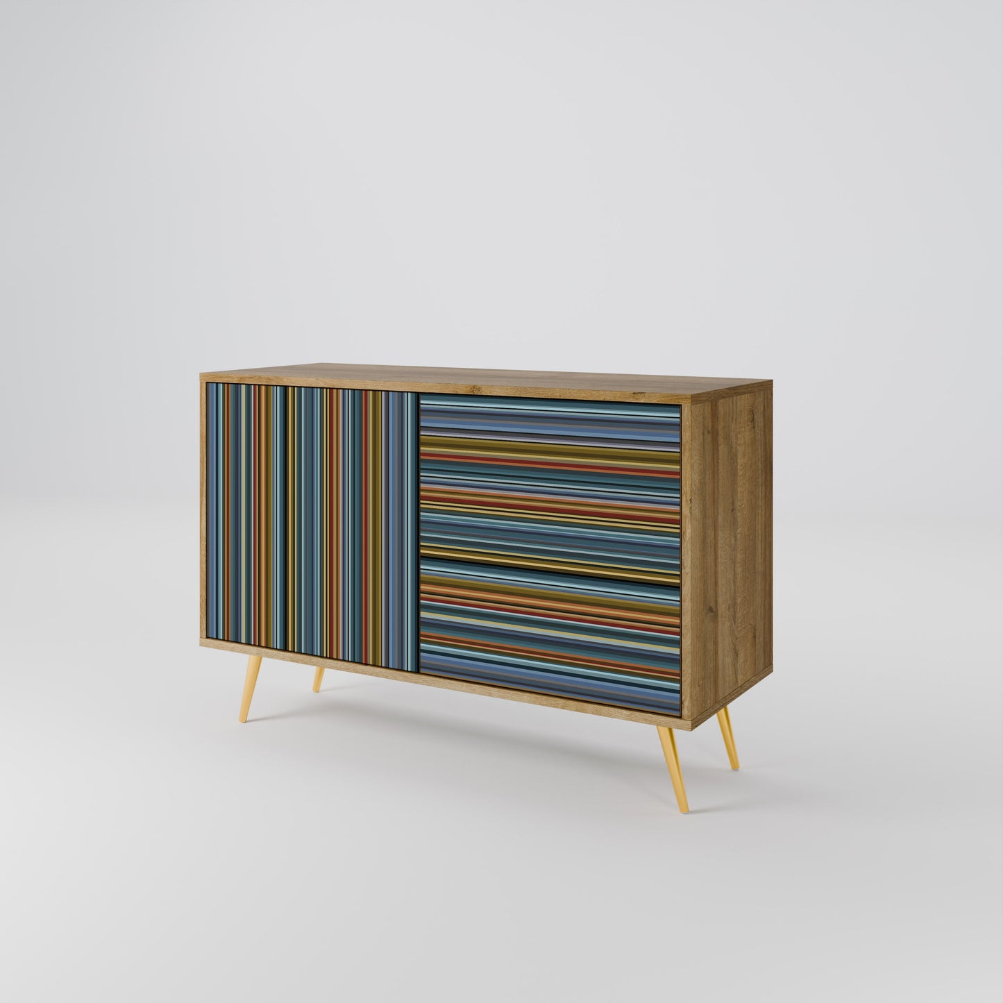 Credenza LINEOUT SPECTRUM a 2 ante in effetto rovere
