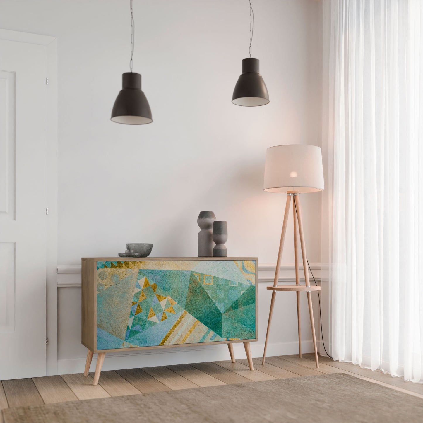 Credenza SPECTRUM SPLENDOR a 2 ante in effetto rovere