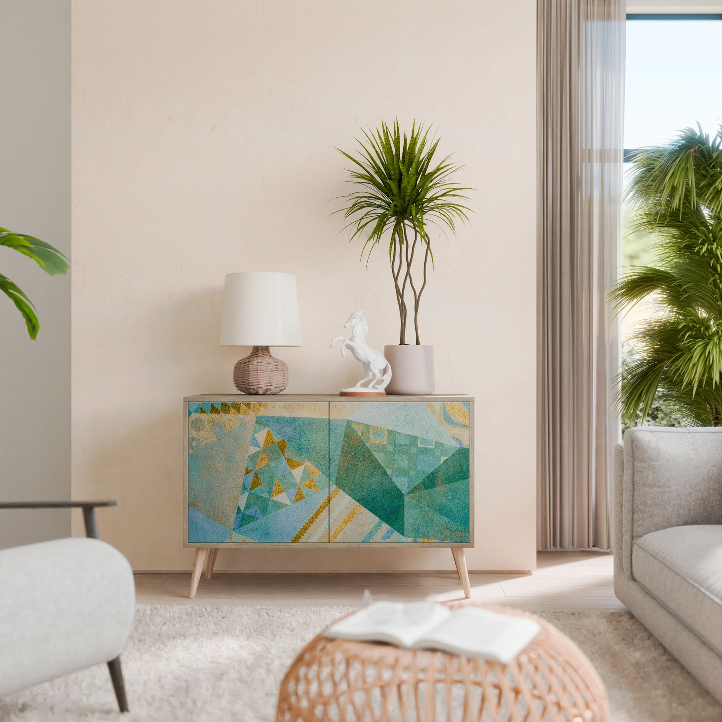 Credenza SPECTRUM SPLENDOR a 2 ante in effetto rovere