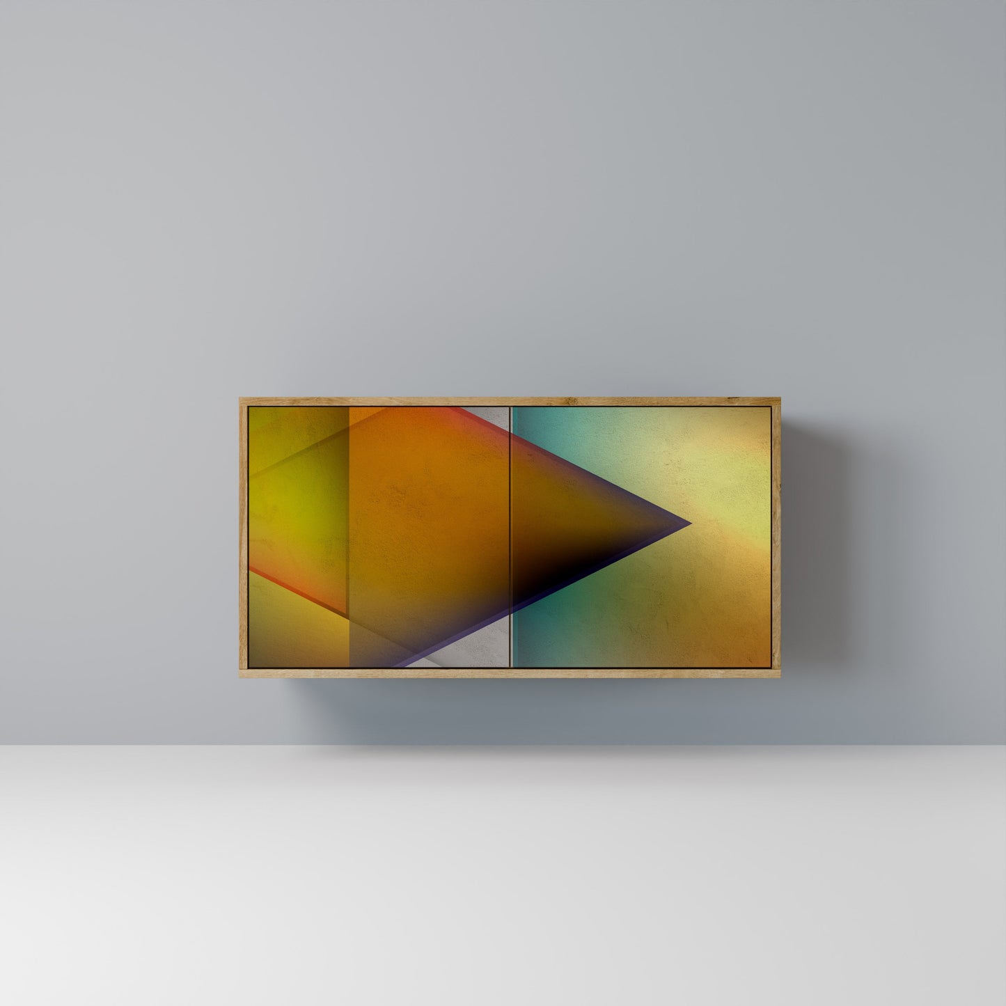Credenza PIERCING SHARPNESS a 2 ante in effetto rovere