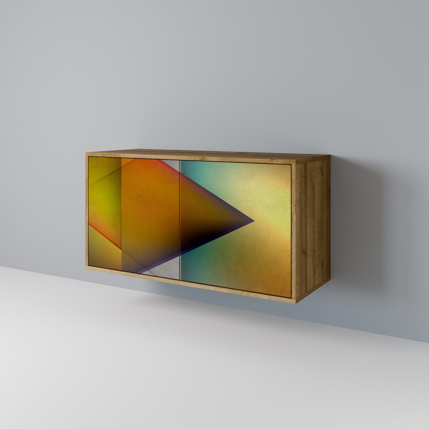 Credenza PIERCING SHARPNESS a 2 ante in effetto rovere