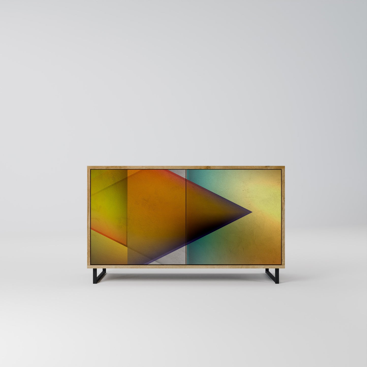 Credenza PIERCING SHARPNESS a 2 ante in effetto rovere