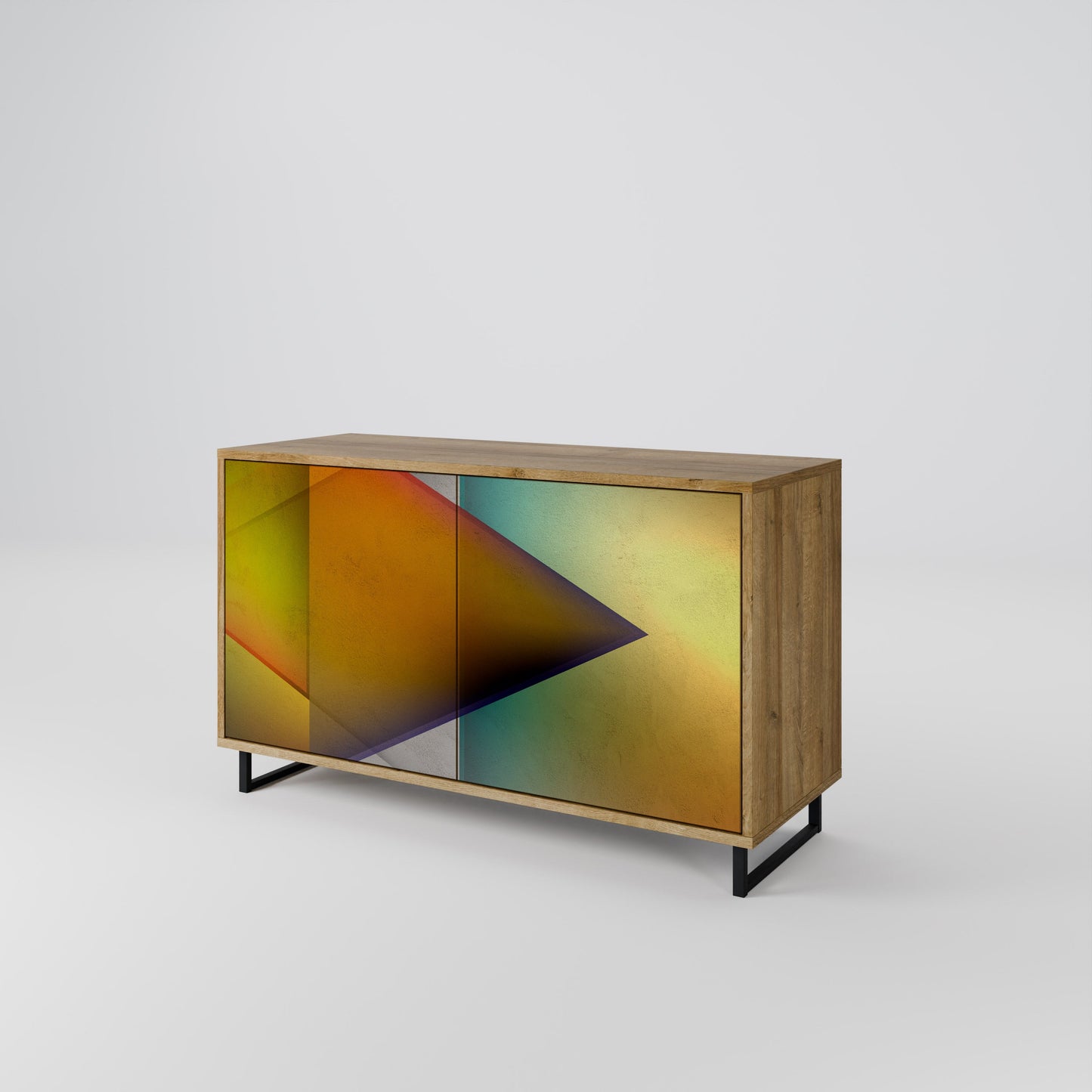 Credenza PIERCING SHARPNESS a 2 ante in effetto rovere