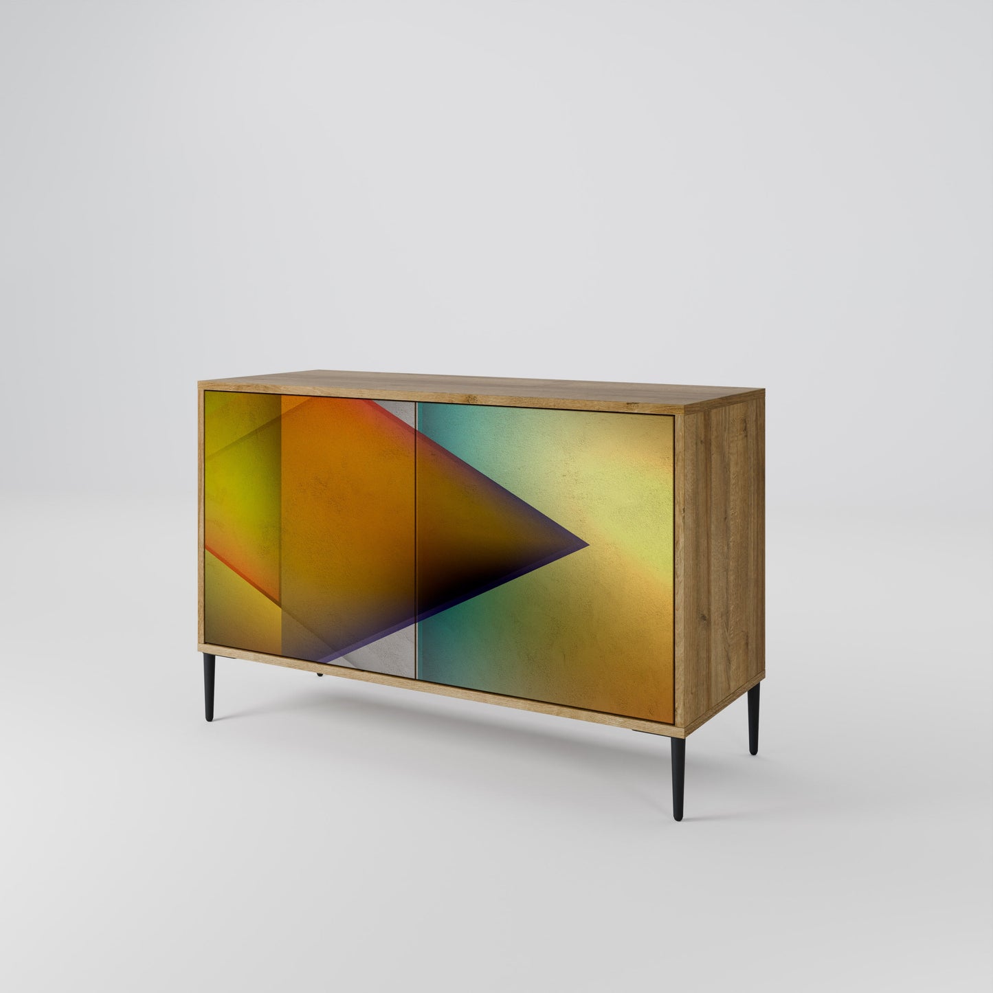 Credenza PIERCING SHARPNESS a 2 ante in effetto rovere