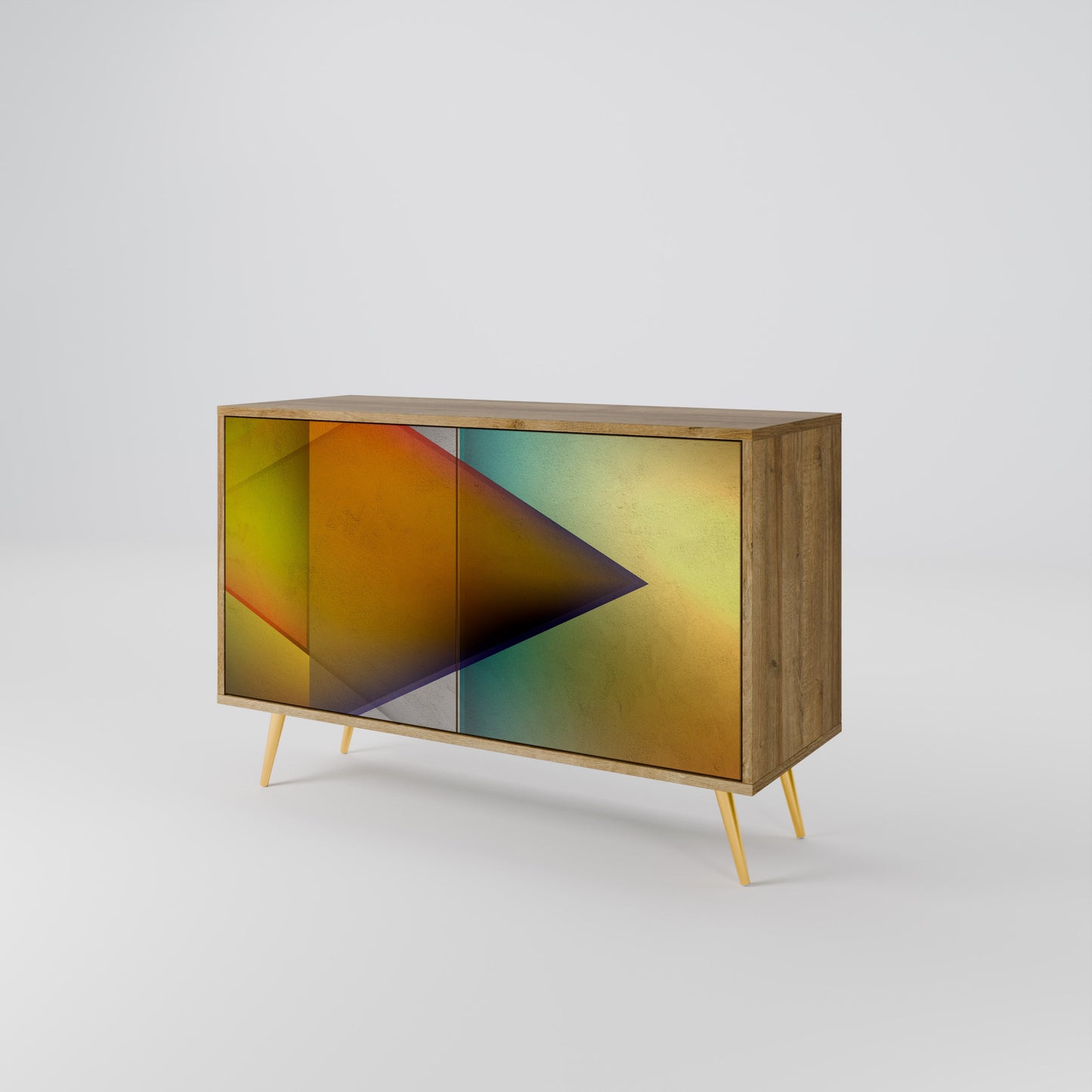 Credenza PIERCING SHARPNESS a 2 ante in effetto rovere