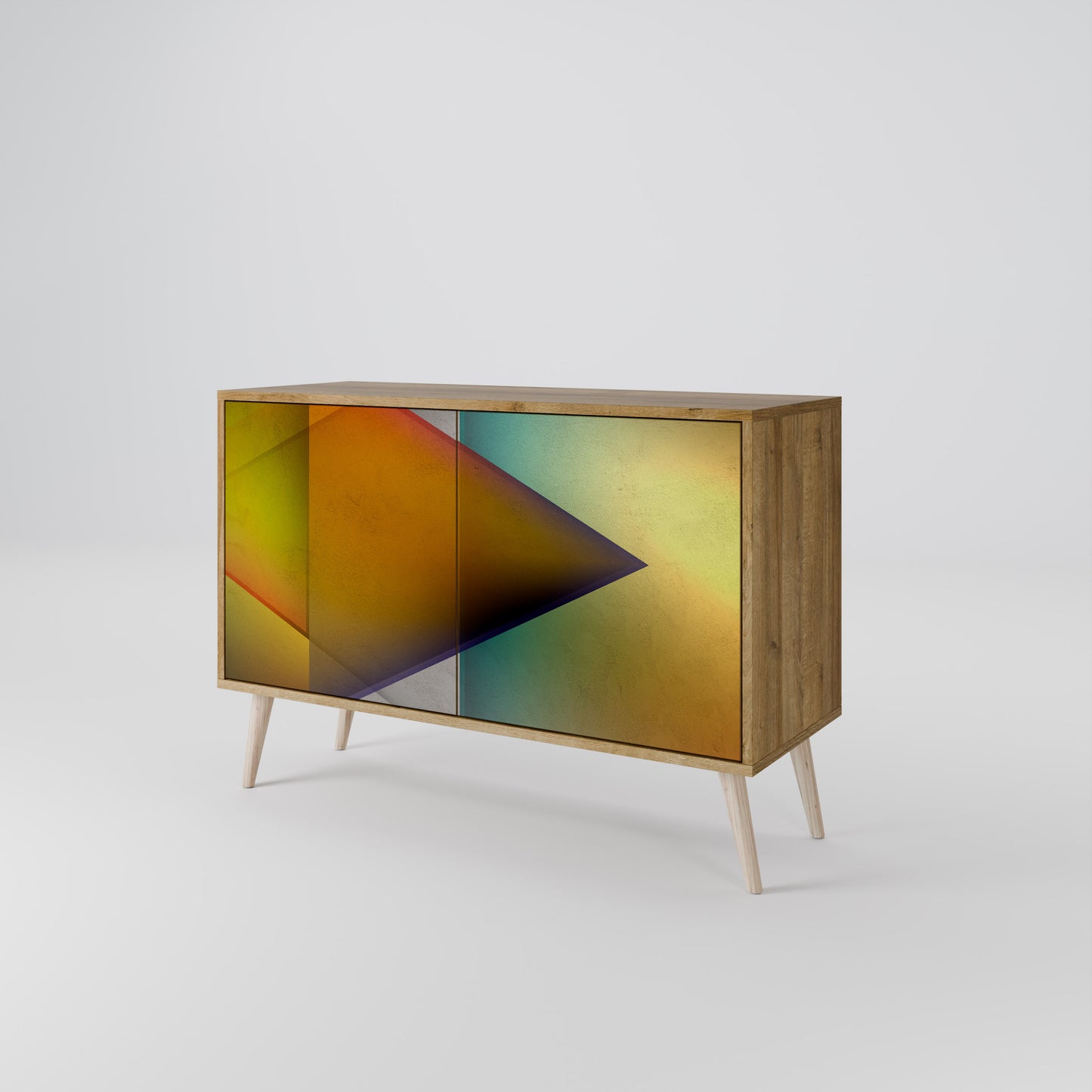 Credenza PIERCING SHARPNESS a 2 ante in effetto rovere