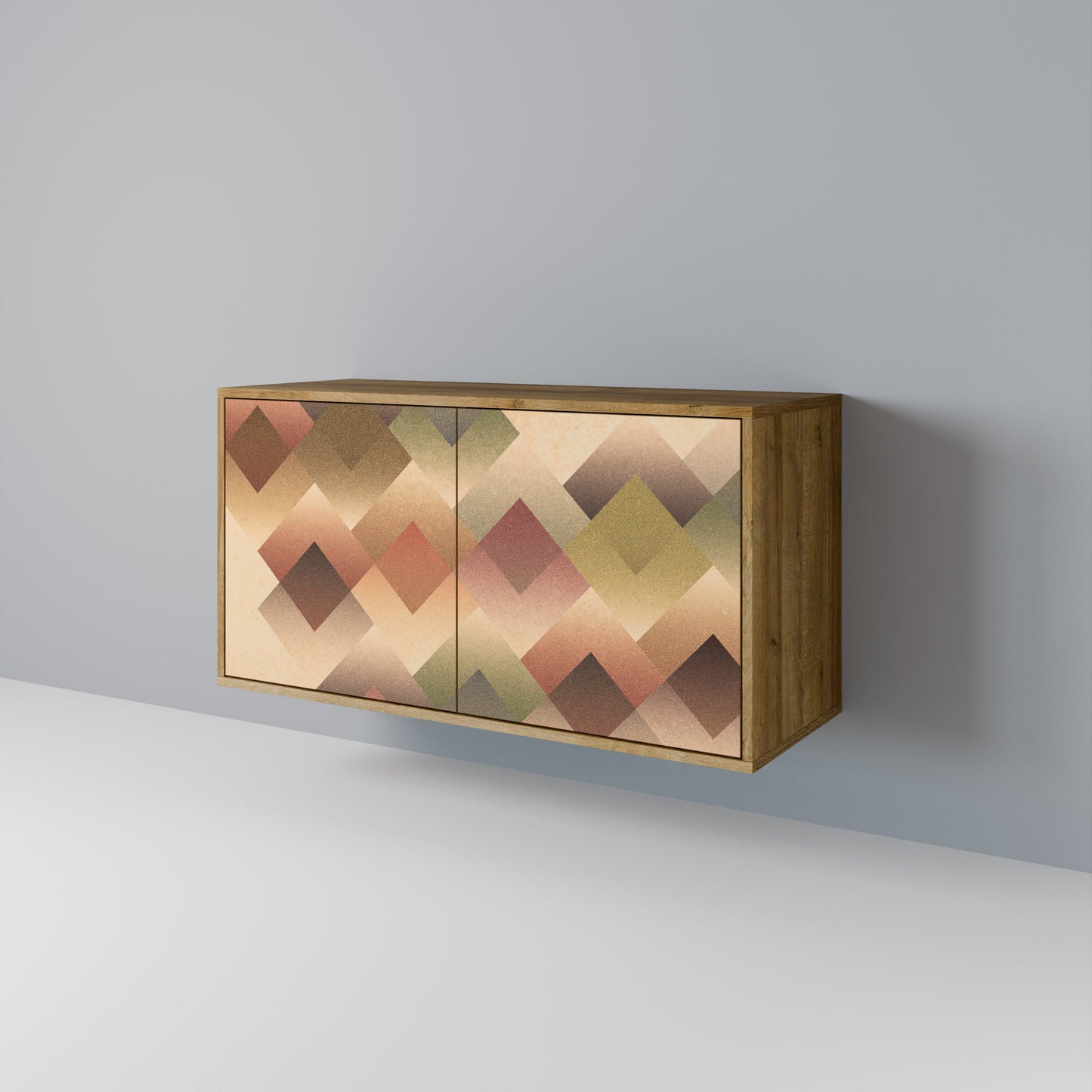 Credenza a 2 ante GEOMETRIC FUSION in effetto rovere