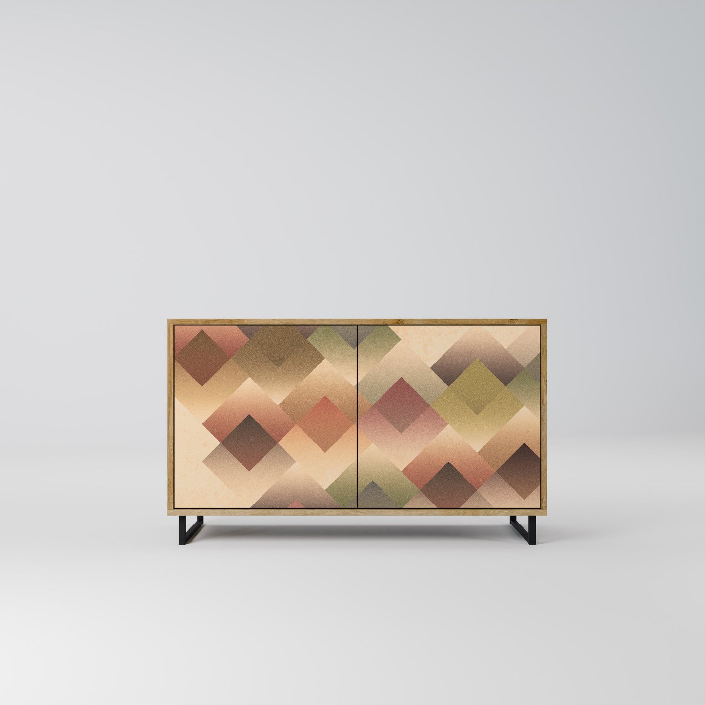 Credenza a 2 ante GEOMETRIC FUSION in effetto rovere