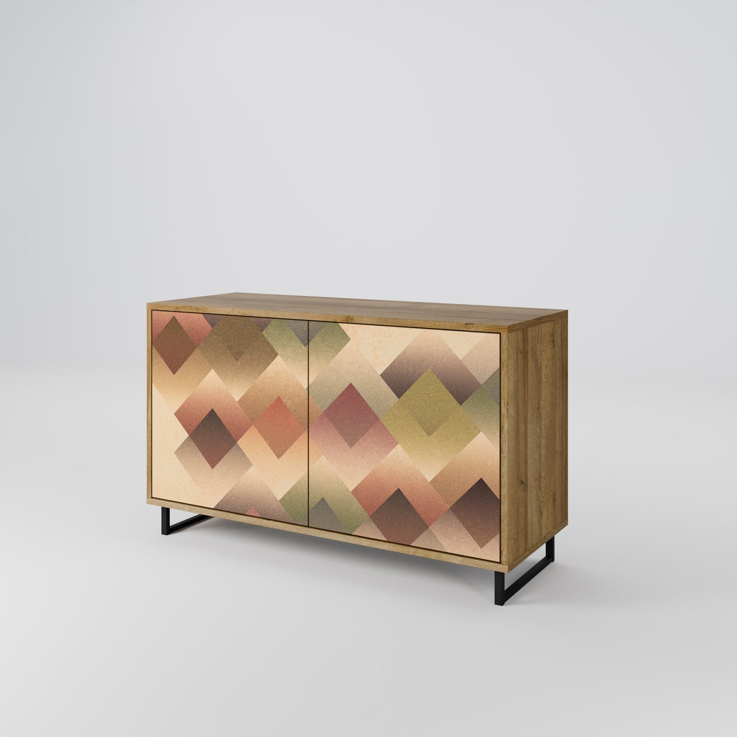 Credenza a 2 ante GEOMETRIC FUSION in effetto rovere