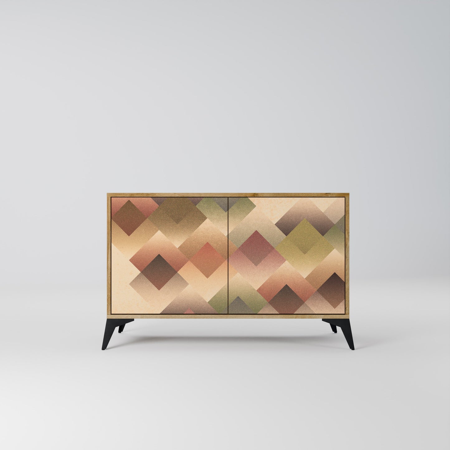 Credenza a 2 ante GEOMETRIC FUSION in effetto rovere