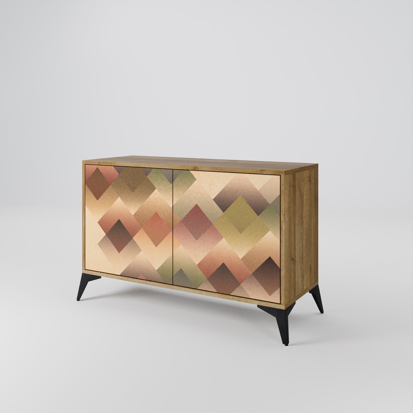 Credenza a 2 ante GEOMETRIC FUSION in effetto rovere