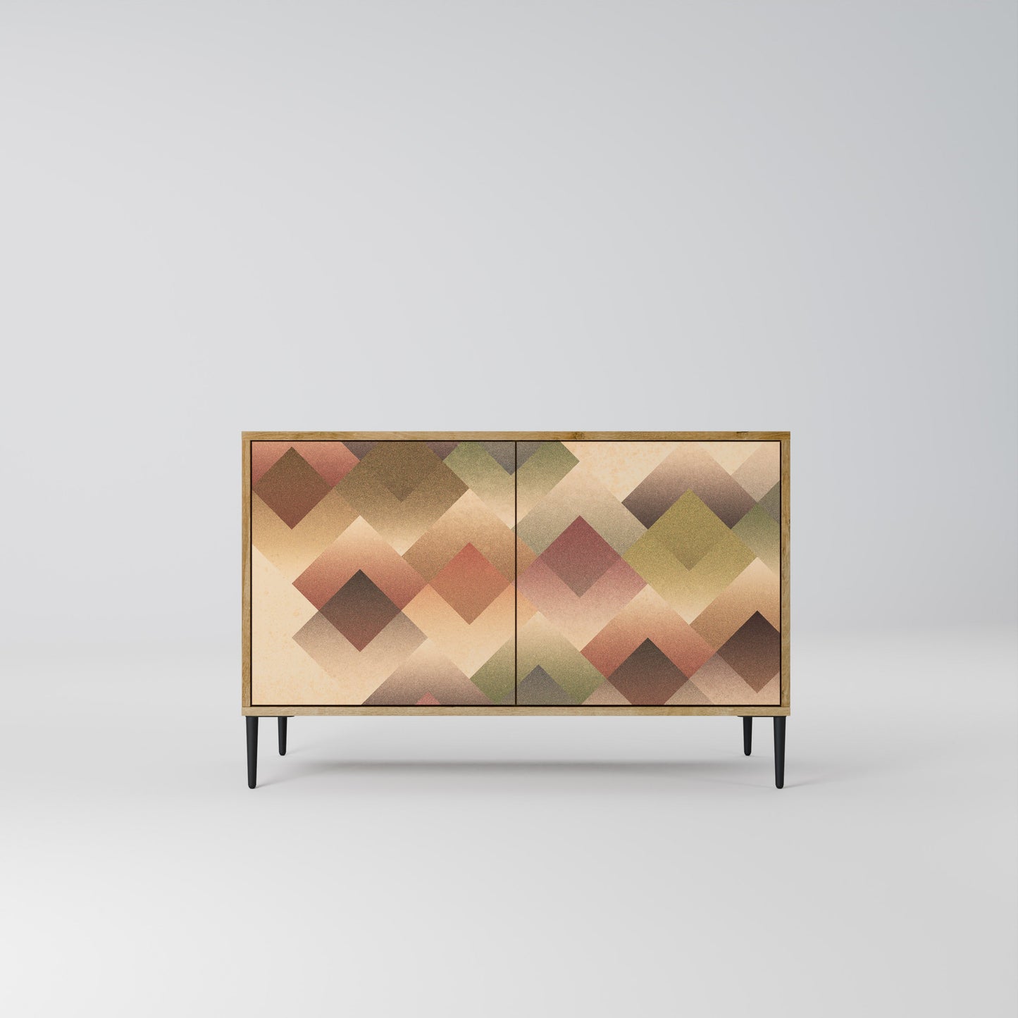 Credenza a 2 ante GEOMETRIC FUSION in effetto rovere