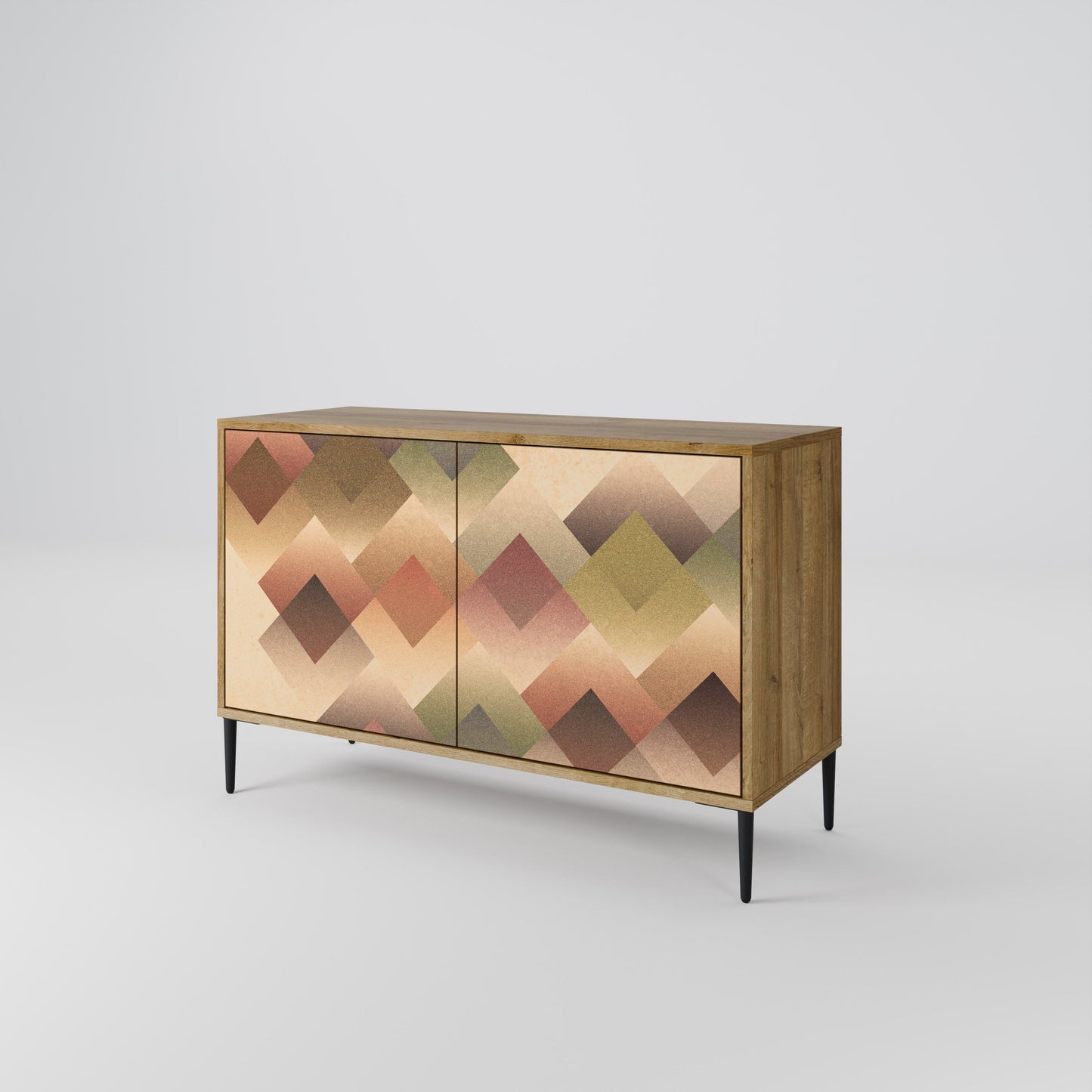Credenza a 2 ante GEOMETRIC FUSION in effetto rovere