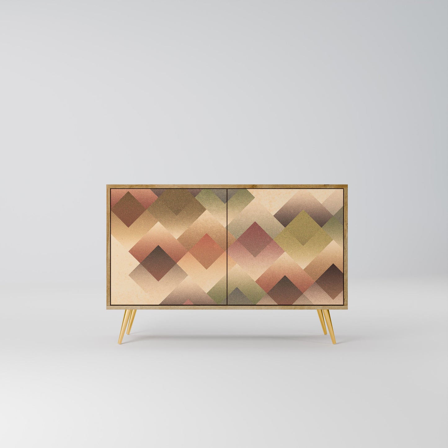 Credenza a 2 ante GEOMETRIC FUSION in effetto rovere