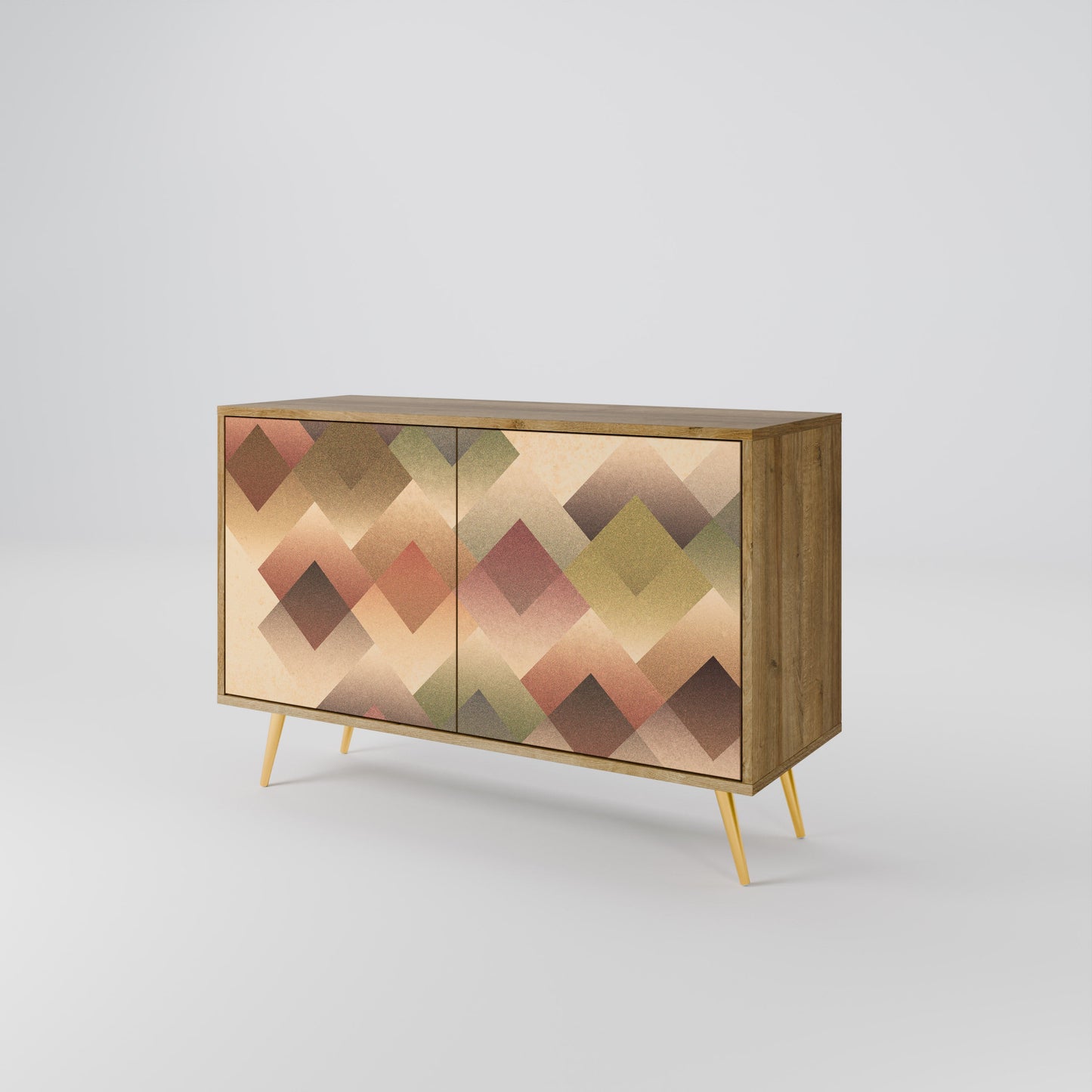 Credenza a 2 ante GEOMETRIC FUSION in effetto rovere