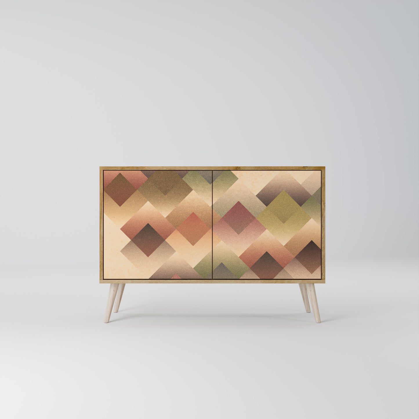 Credenza a 2 ante GEOMETRIC FUSION in effetto rovere