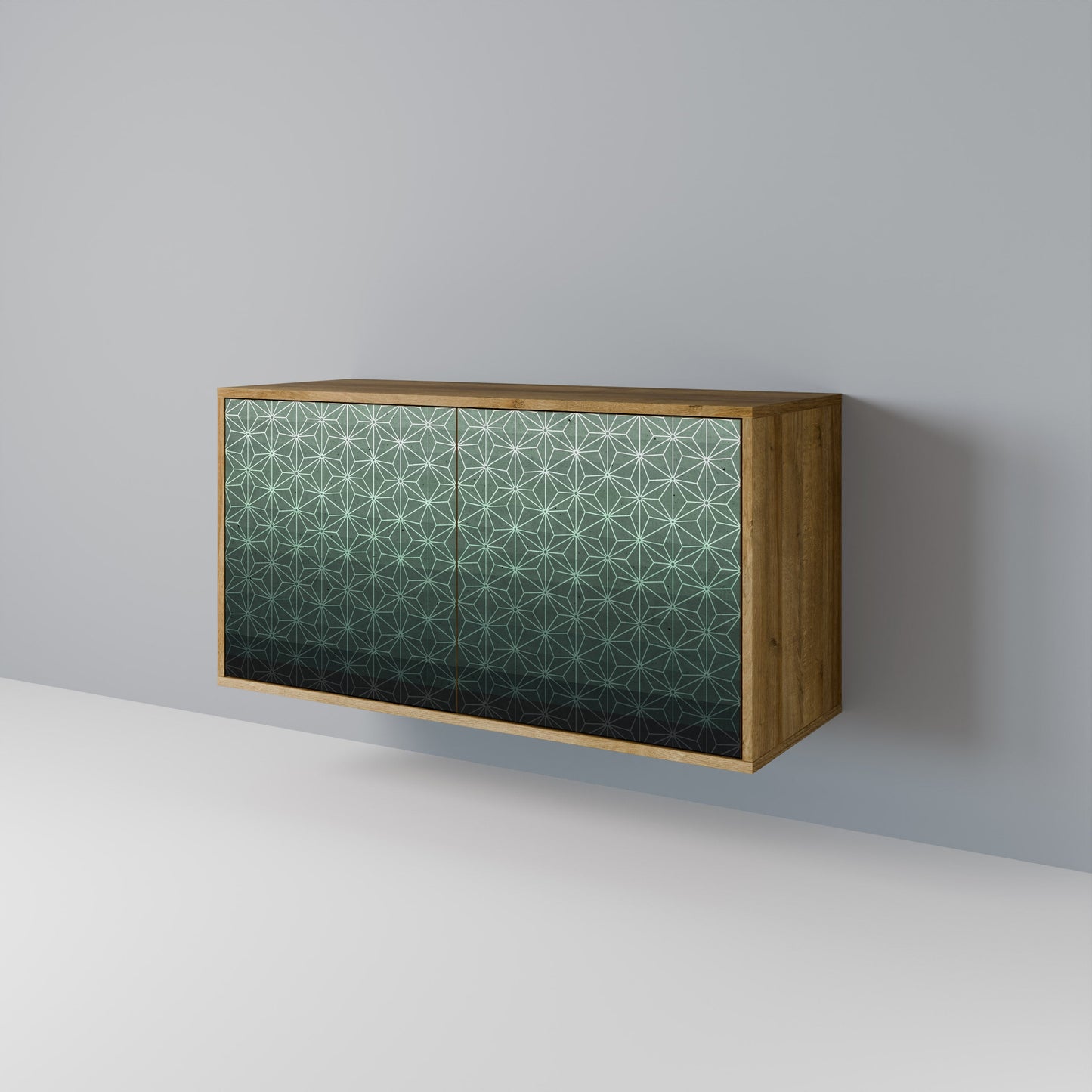 Credenza ORNAMENTAL GLIMMER a 2 ante in effetto rovere