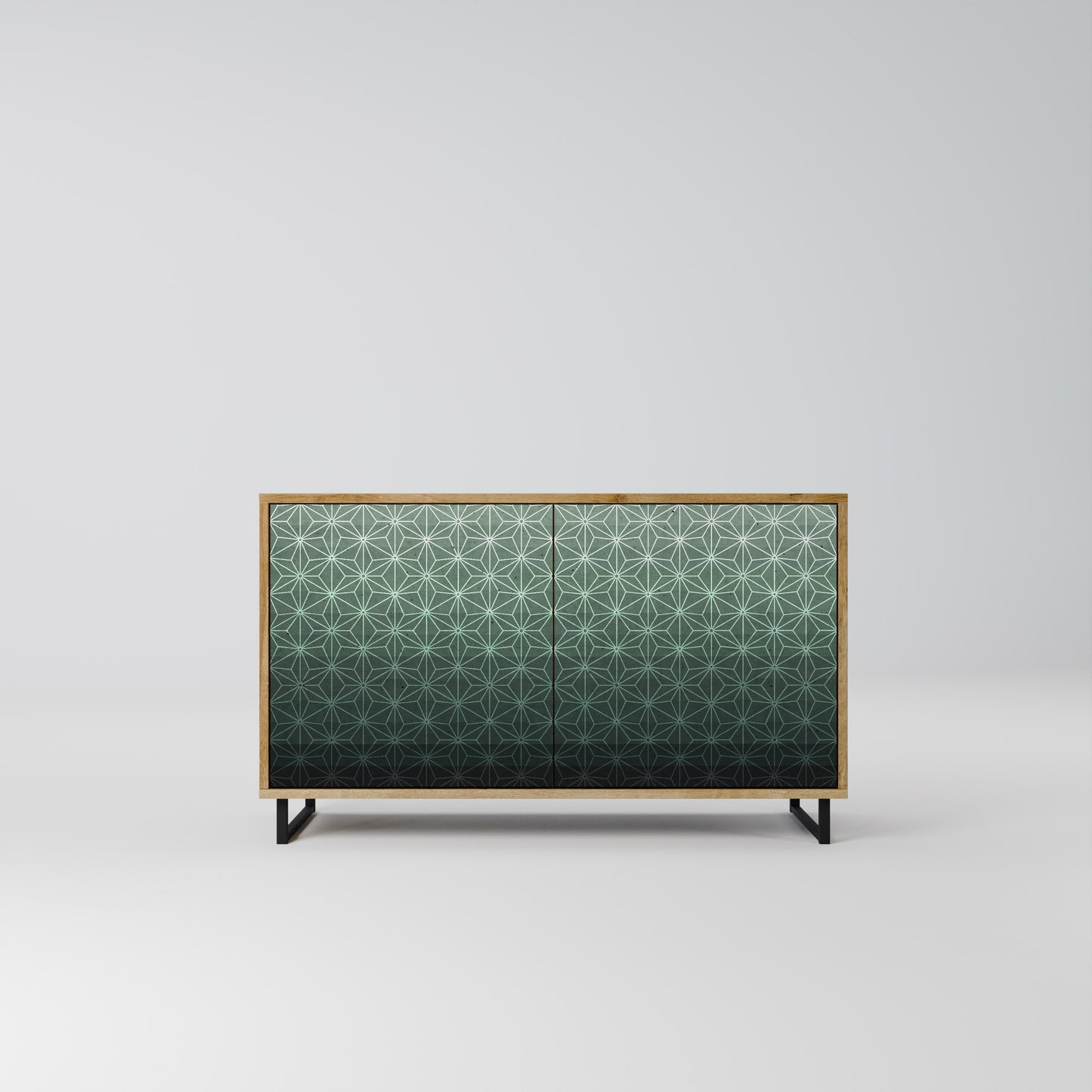 Credenza ORNAMENTAL GLIMMER a 2 ante in effetto rovere